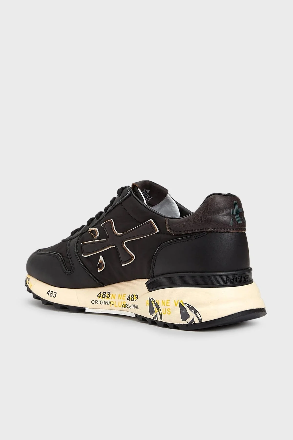 Premiata Baskılı Hakiki Deri Sneaker Erkek Ayakkabı MICK 6418 SİYAH - 3