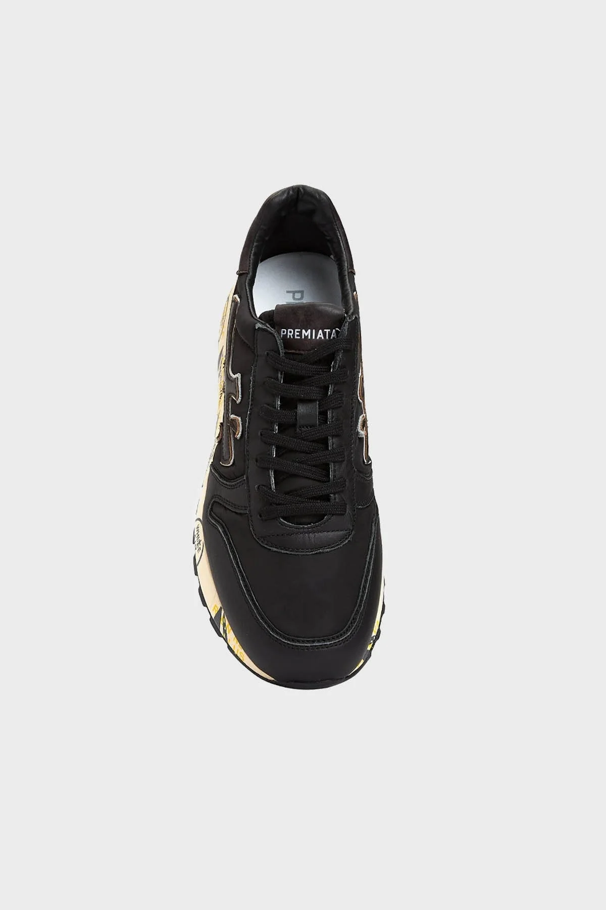 Premiata Baskılı Hakiki Deri Sneaker Erkek Ayakkabı MICK 6418 SİYAH - 4