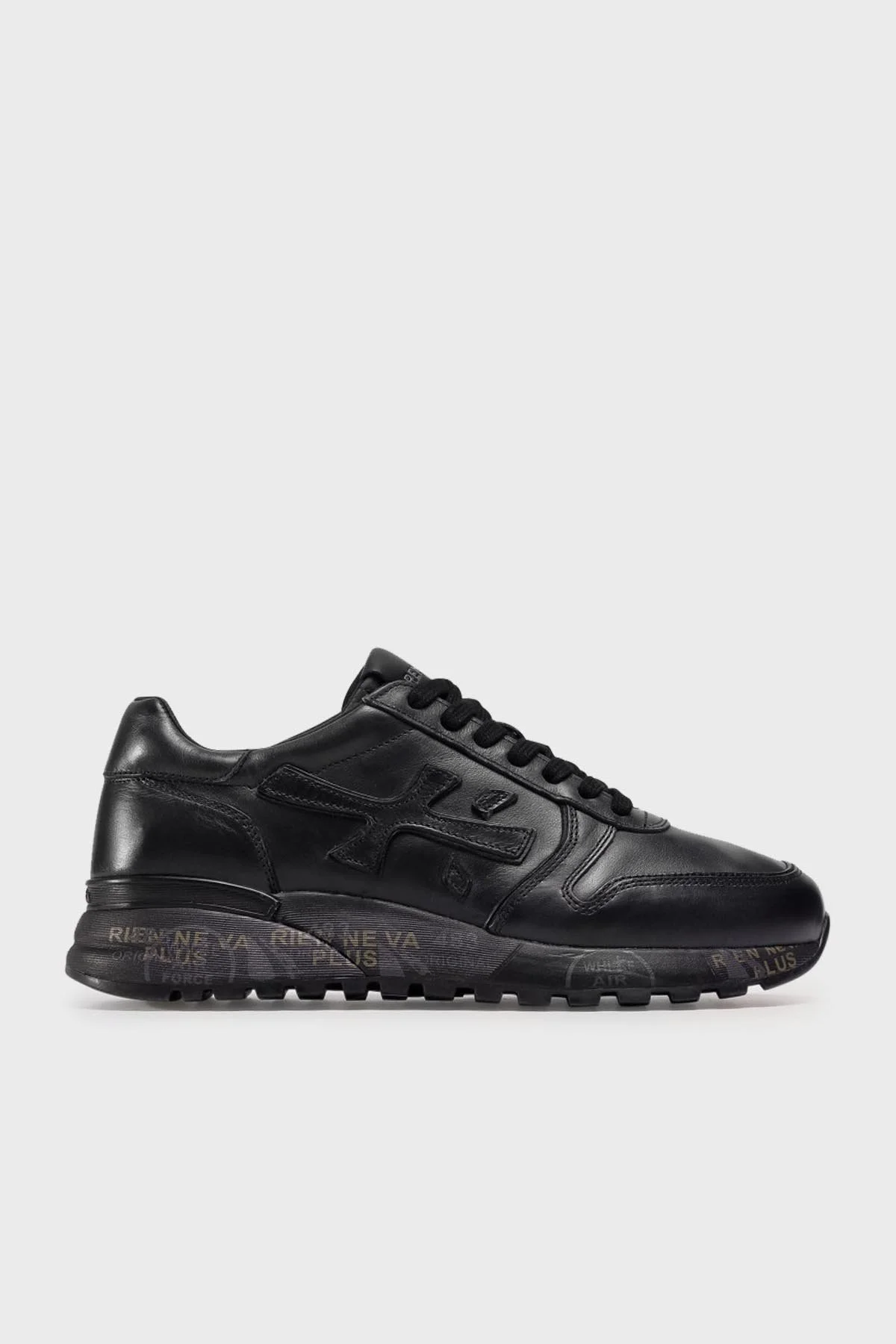 Premiata Baskılı Kalın Tabanlı Deri Sneaker Erkek Ayakkabı MICK 1453 SİYAH - 1