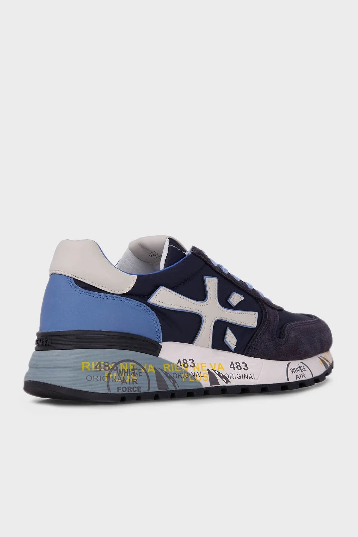 Premiata Baskılı Logolu Hakiki Deri Sneaker Erkek Ayakkabı MICK 1280E PR LACİVERT - 3