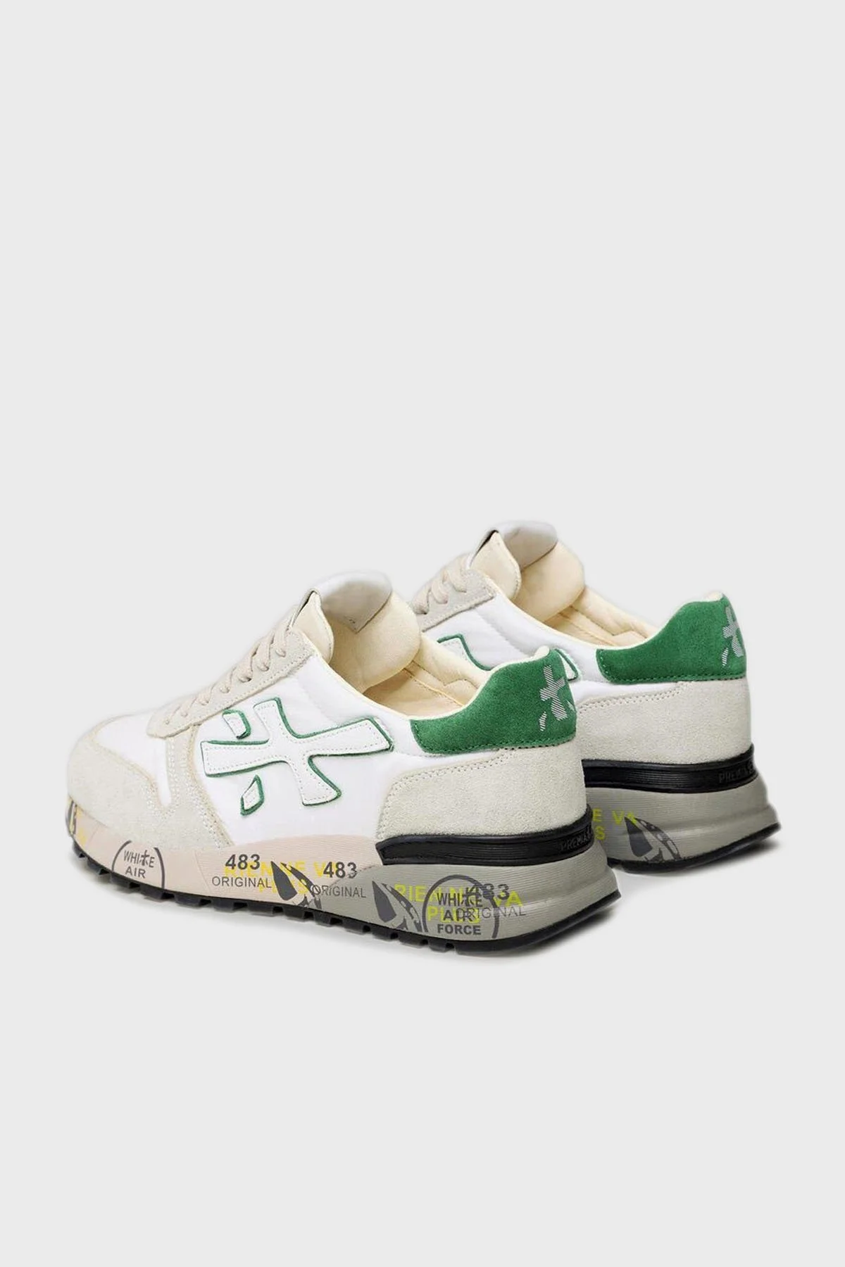 Premiata Baskılı Logolu Hakiki Deri Sneaker Erkek Ayakkabı MICK 6167G BEYAZ-BEJ - 3