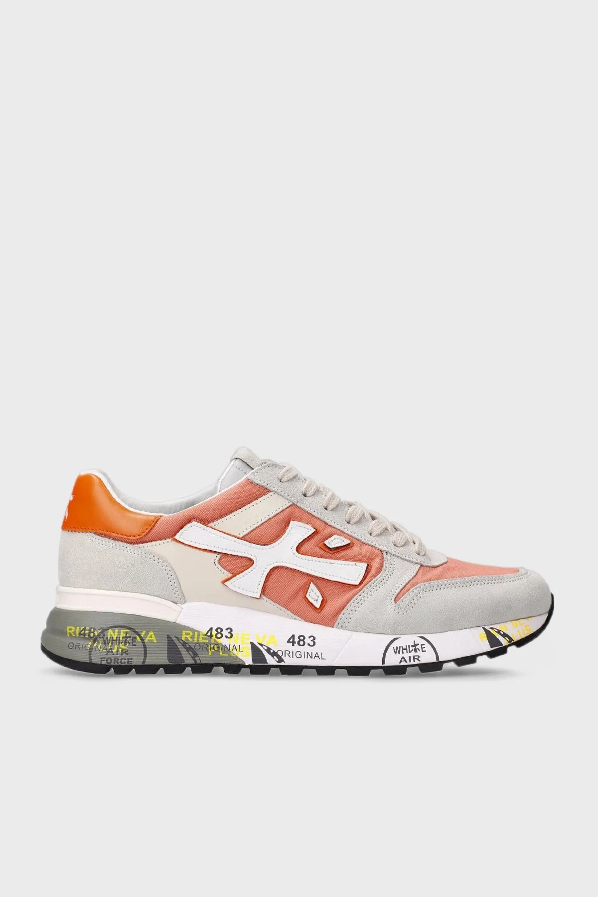 Premiata Baskılı Logolu Hakiki Deri Sneaker Erkek Ayakkabı MICK 6170 GRİ - 1