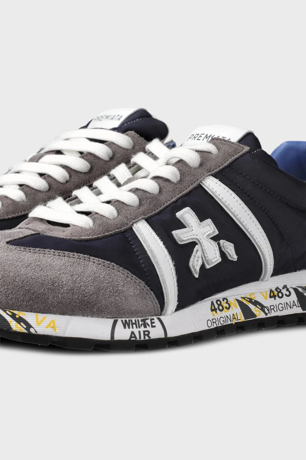 Premiata Baskılı Sneaker Erkek Ayakkabı LUCY 600 LACİVERT-GRİ - 14