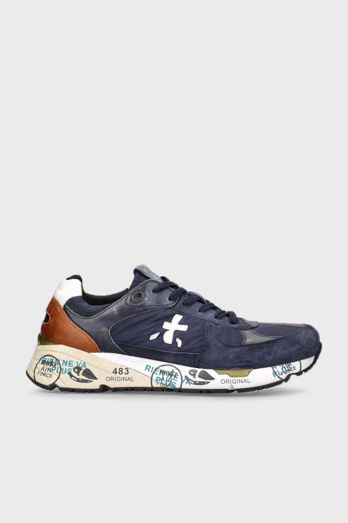 Premiata Baskılı Sneaker Erkek Ayakkabı MASE 3927 LACİVERT - 1