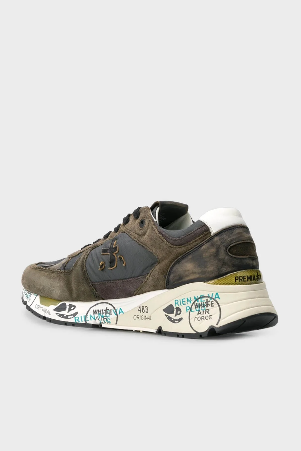 Premiata Baskılı Sneaker Erkek Ayakkabı MASE 4005 HAKİ - 3