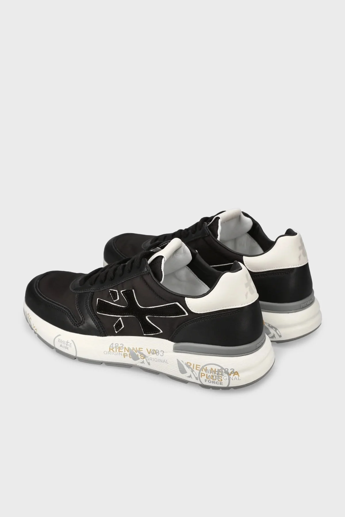 Premiata Deri Karışımlı Logolu Bağcıklı Sneaker Erkek Ayakkabı MICK 7249 SİYAH - 4