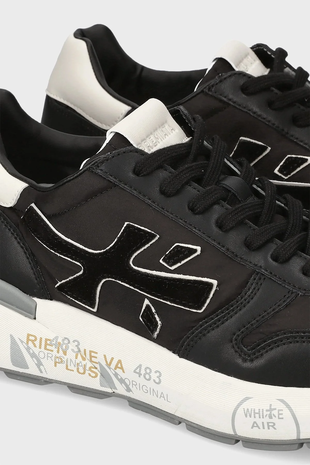 Premiata Deri Karışımlı Logolu Bağcıklı Sneaker Erkek Ayakkabı MICK 7249 SİYAH - 5