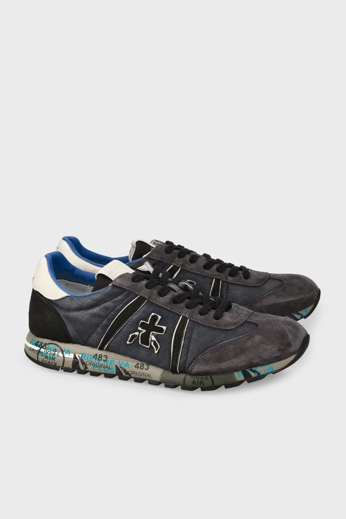 Premiata Deri Karışımlı Logolu Sneaker Erkek Ayakkabı LUCY 7770 ANTRASİT - 3