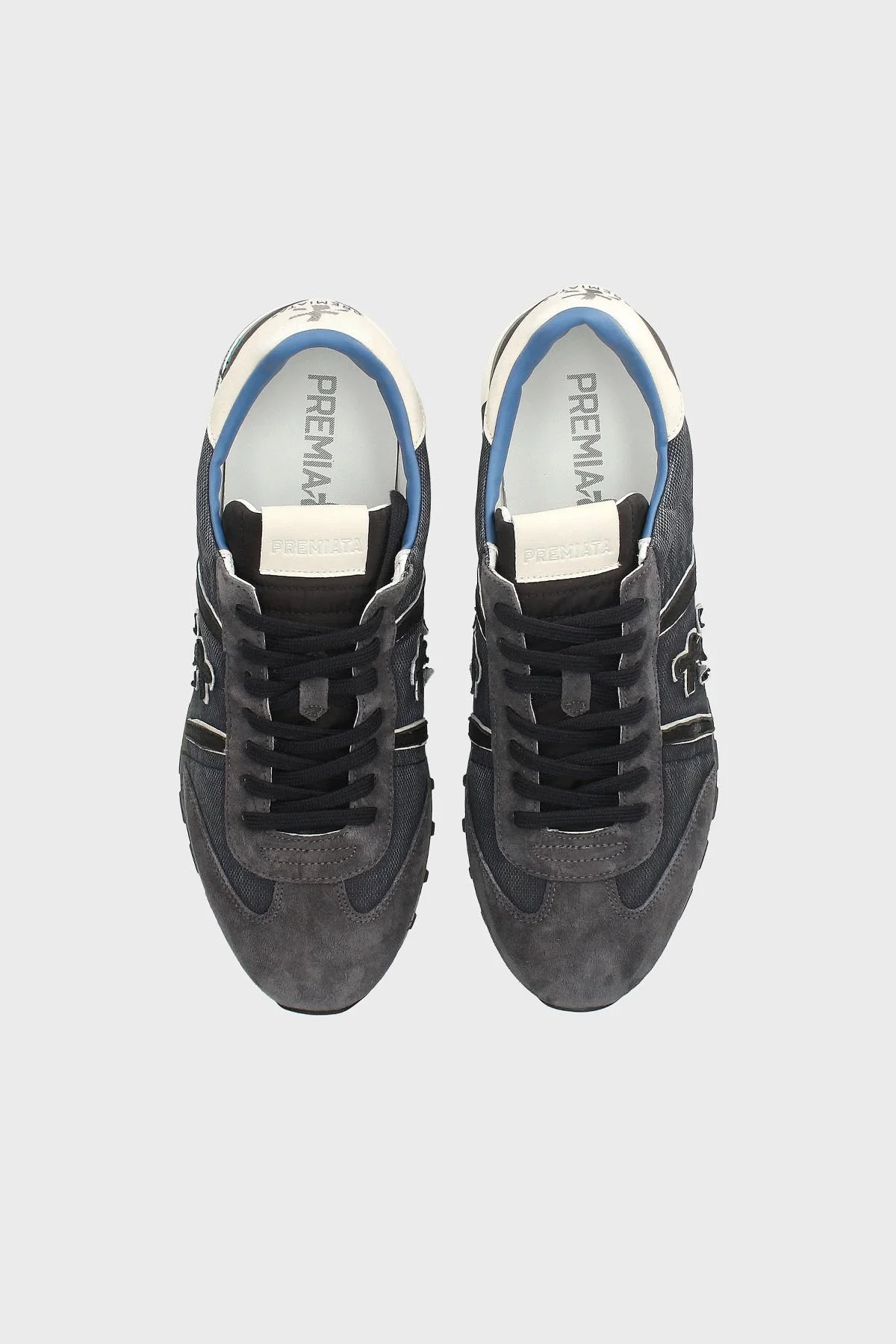 Premiata Deri Karışımlı Logolu Sneaker Erkek Ayakkabı LUCY 7770 ANTRASİT - 4