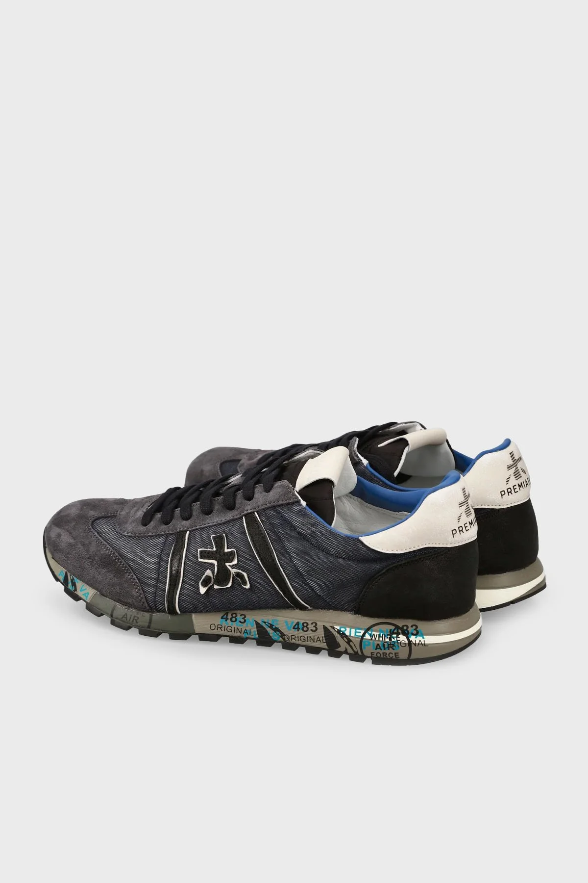 Premiata Deri Karışımlı Logolu Sneaker Erkek Ayakkabı LUCY 7770 ANTRASİT - 5