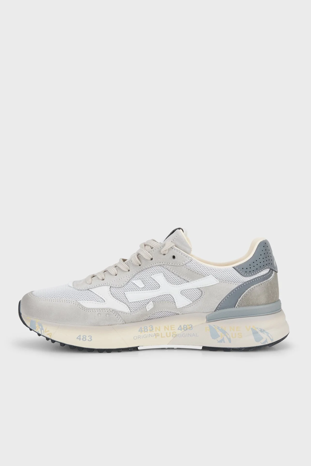Premiata Deri Karışımlı Logolu Sneaker Erkek Ayakkabı MICK 018117 BEJ - 2