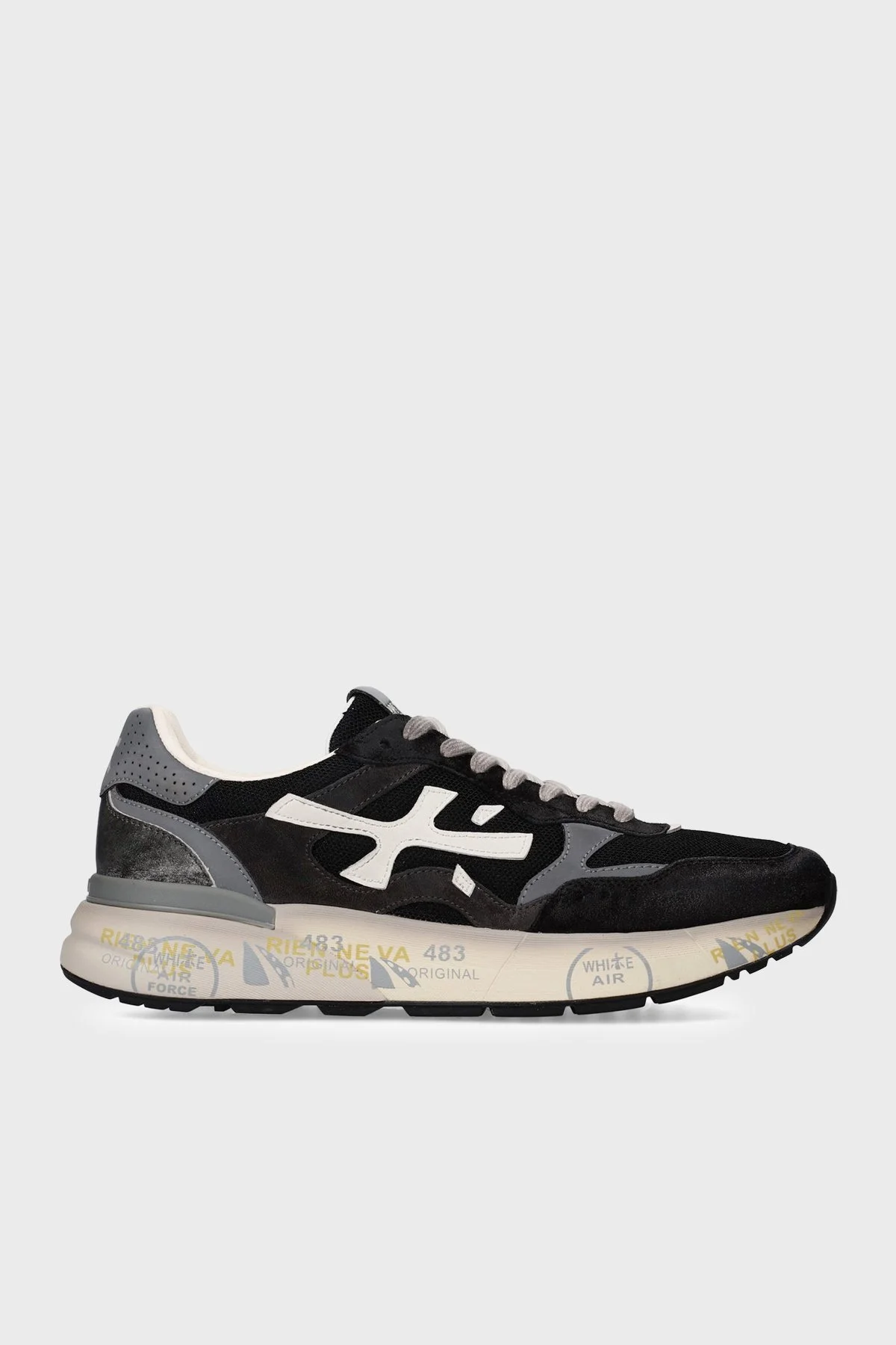 Premiata Deri Karışımlı Logolu Sneaker Erkek Ayakkabı MICK 018119 SİYAH - 1