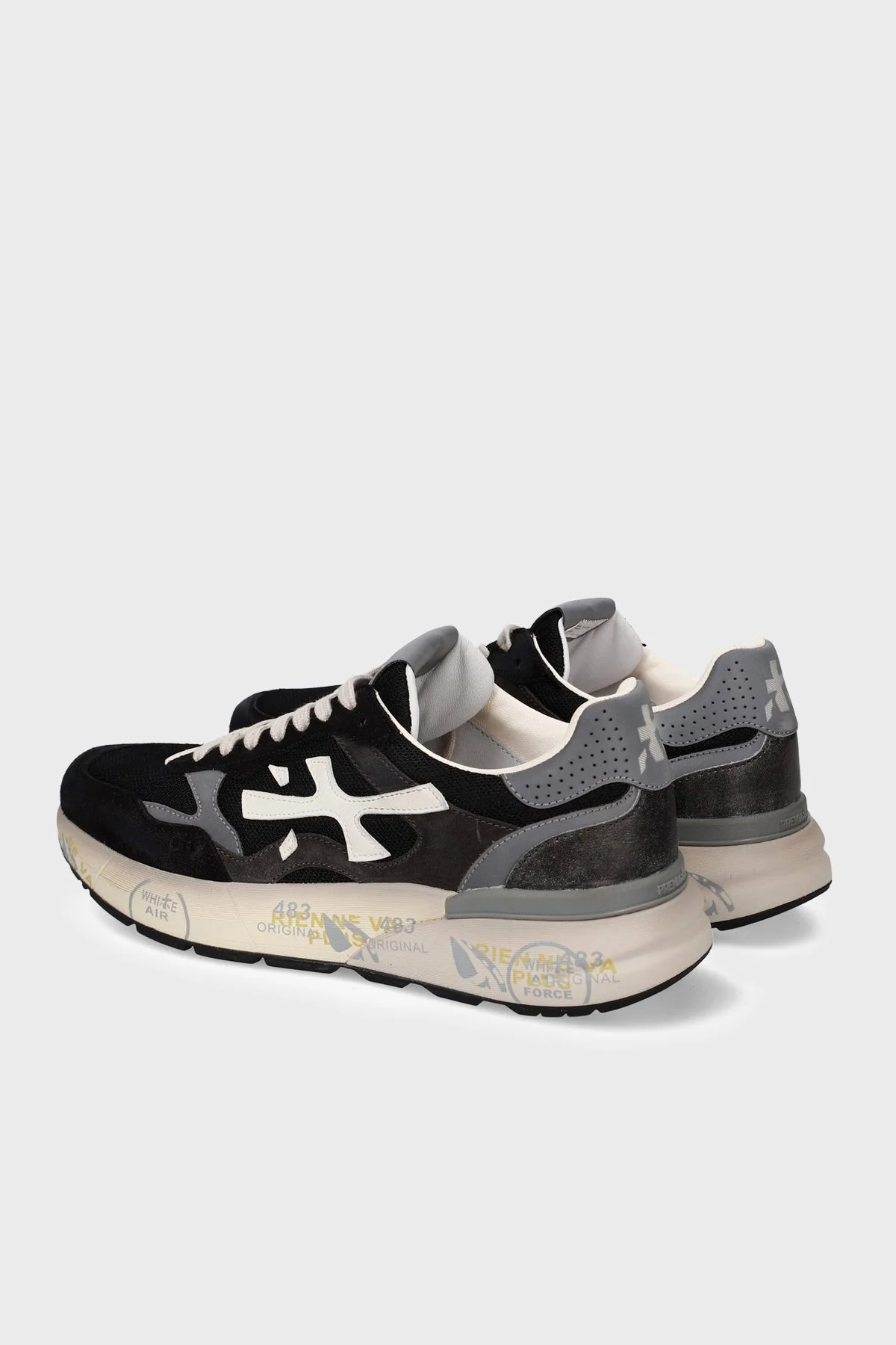 Premiata Deri Karışımlı Logolu Sneaker Erkek Ayakkabı MICK 018119 SİYAH - 5