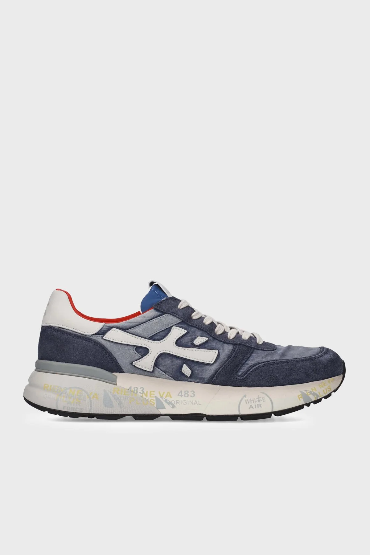 Premiata Deri Karışımlı Logolu Sneaker Erkek Ayakkabı MICK 8006 LACİVERT - 1
