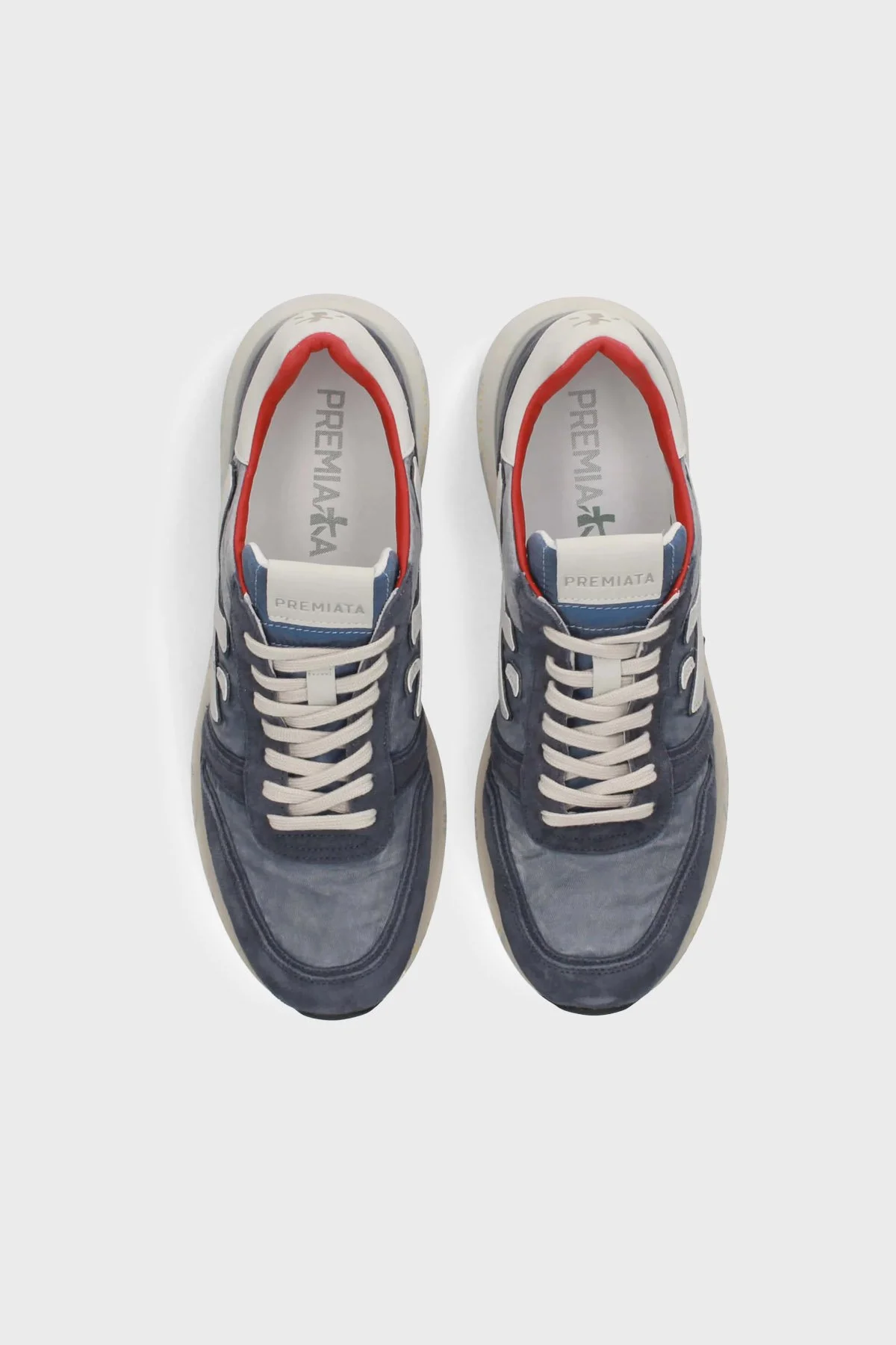 Premiata Deri Karışımlı Logolu Sneaker Erkek Ayakkabı MICK 8006 LACİVERT - 4