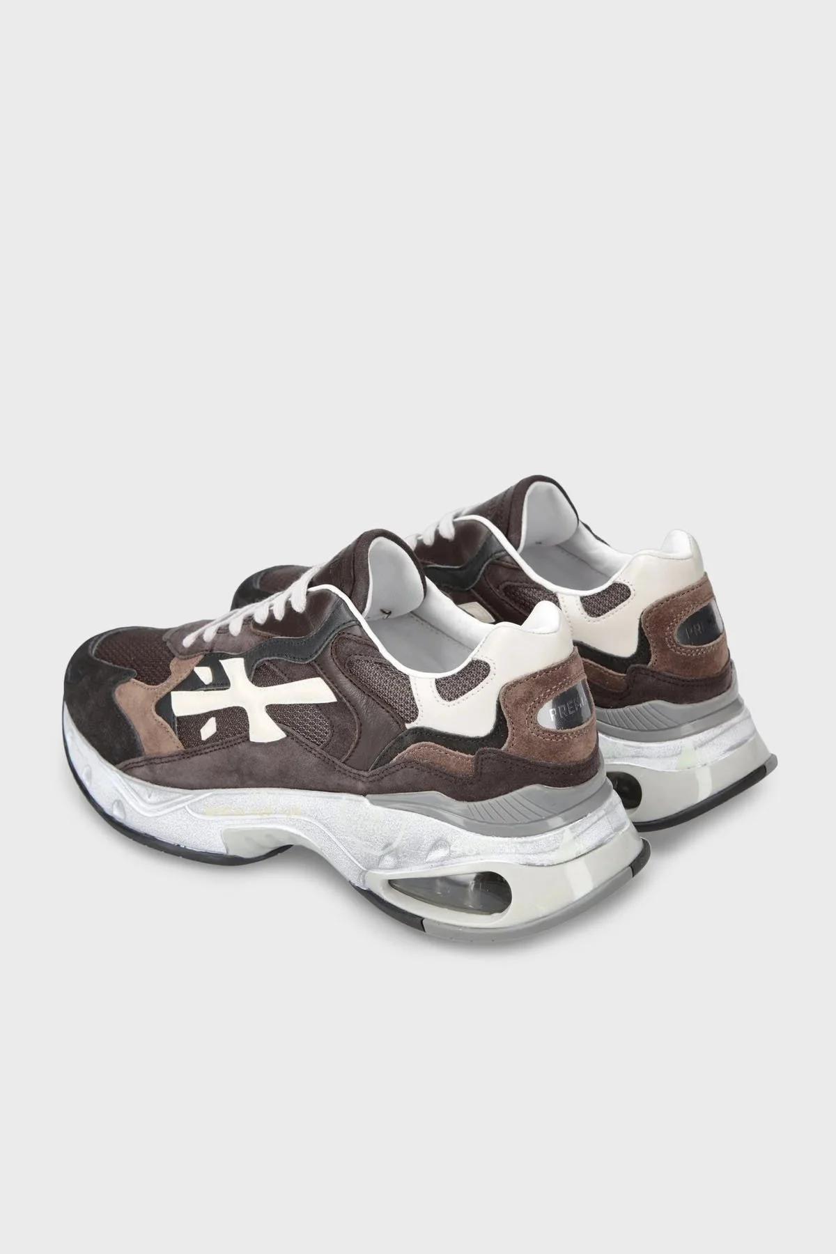 Premiata Deri Karışımlı Logolu Sneaker Erkek Ayakkabı SHARKY 320 KAHVE - 5