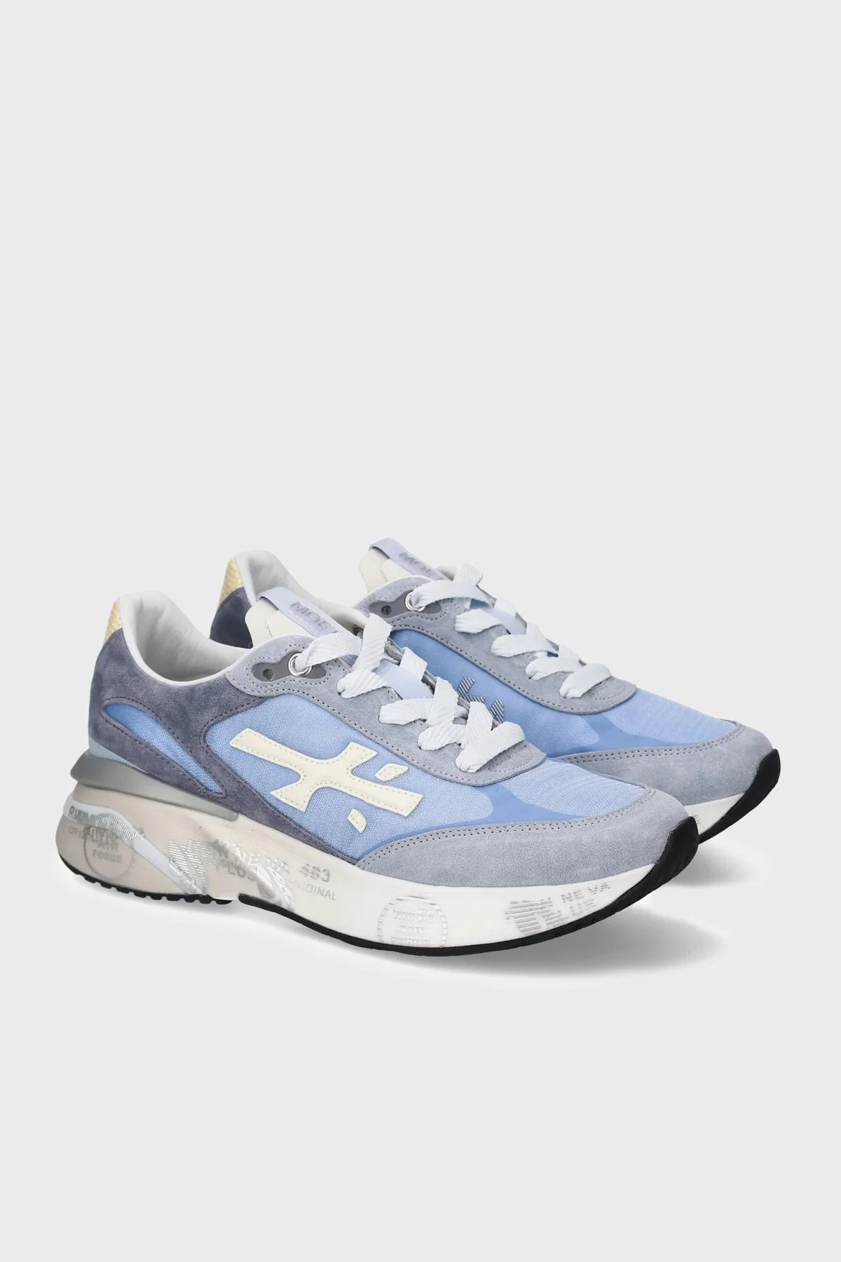 Premiata Deri Karışımlı Sneaker Bayan Ayakkabı MOERUND 8082 MAVİ - 3