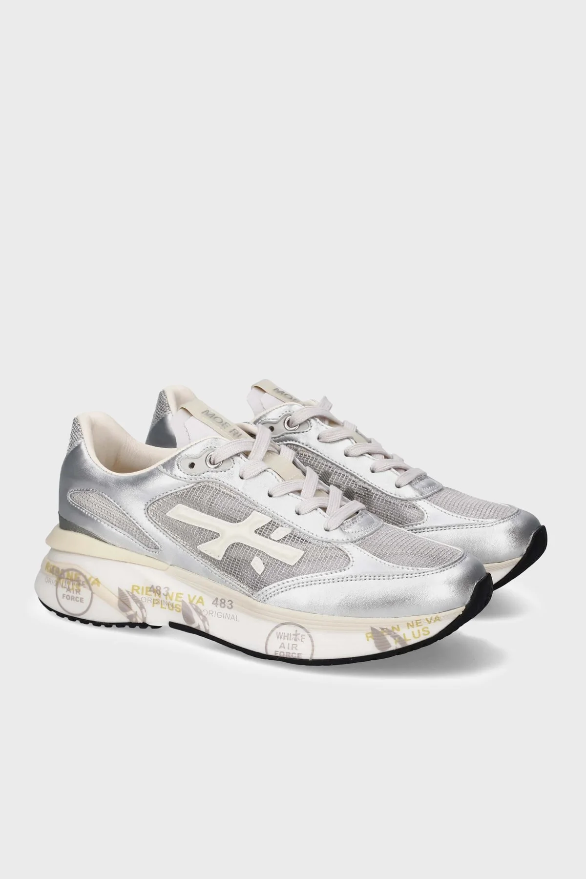 Premiata Deri Karışımlı Sneaker Bayan Ayakkabı MOERUND 8084 GÜMÜŞ - 2