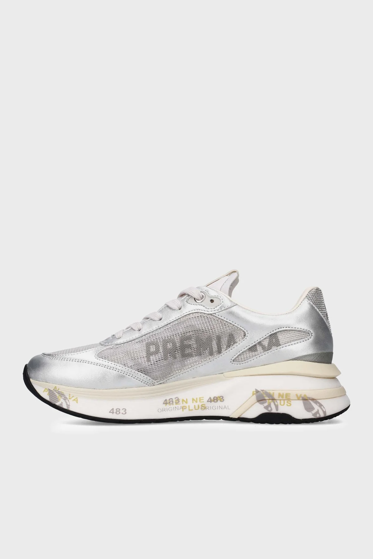 Premiata Deri Karışımlı Sneaker Bayan Ayakkabı MOERUND 8084 GÜMÜŞ - 3