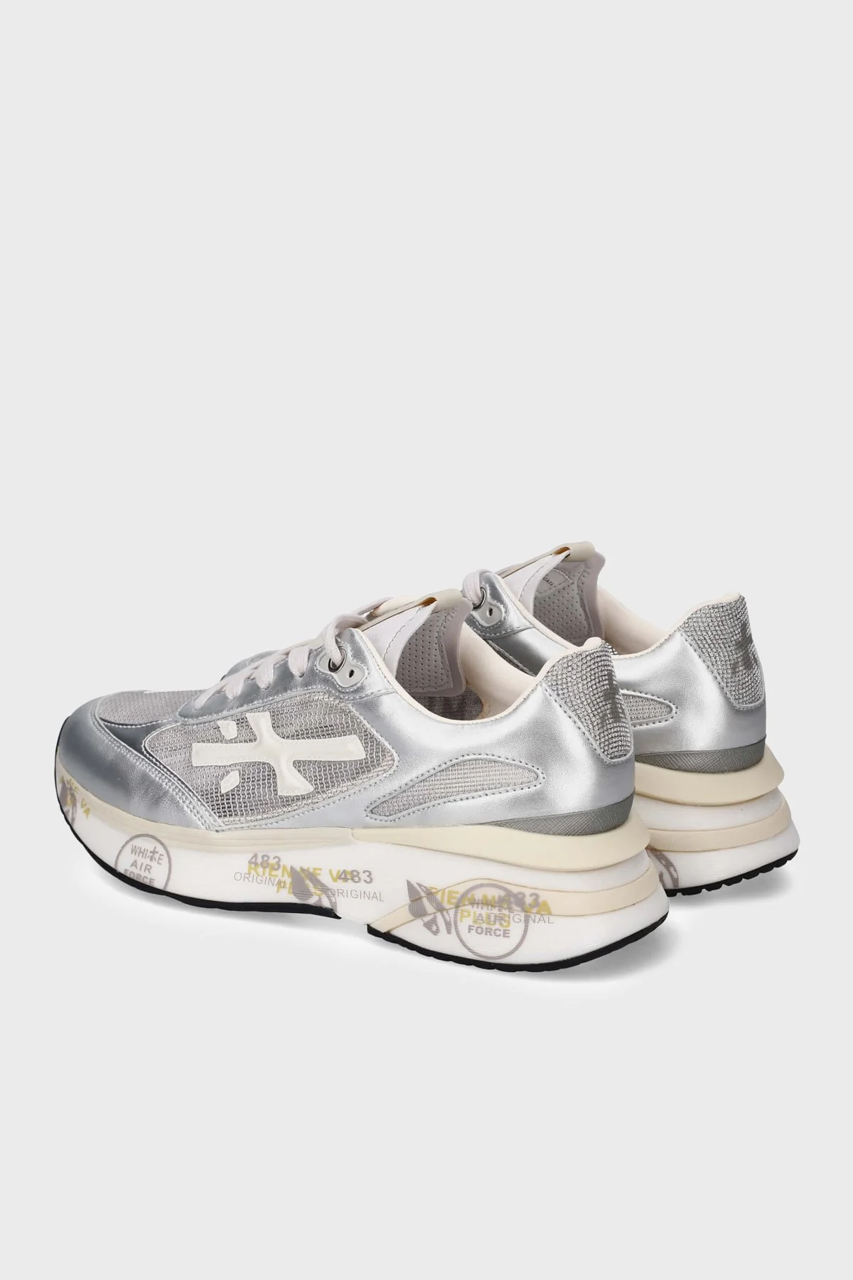 Premiata Deri Karışımlı Sneaker Bayan Ayakkabı MOERUND 8084 GÜMÜŞ - 4