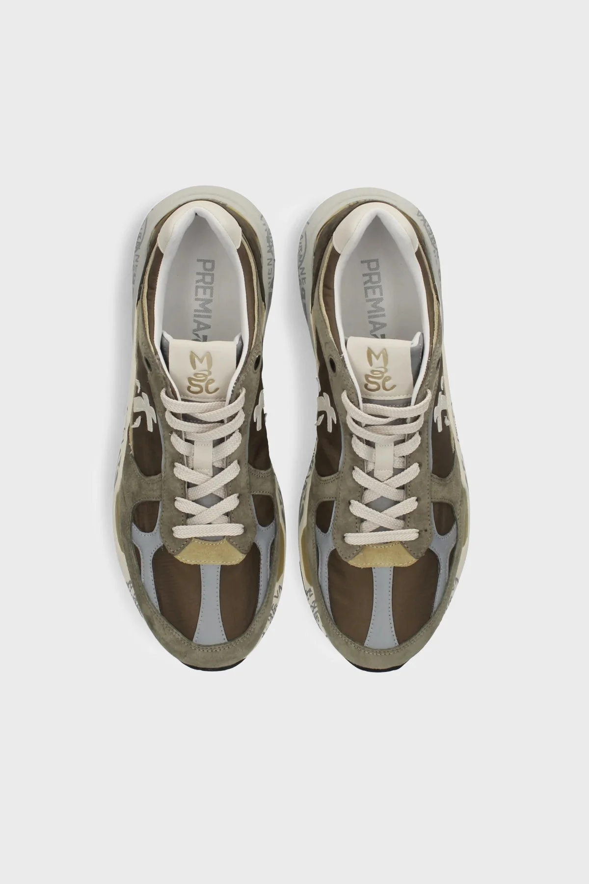 Premiata Deri Karışımlı Sneaker Erkek Ayakkabı MASE 8022 HAKİ KAHVE - 4