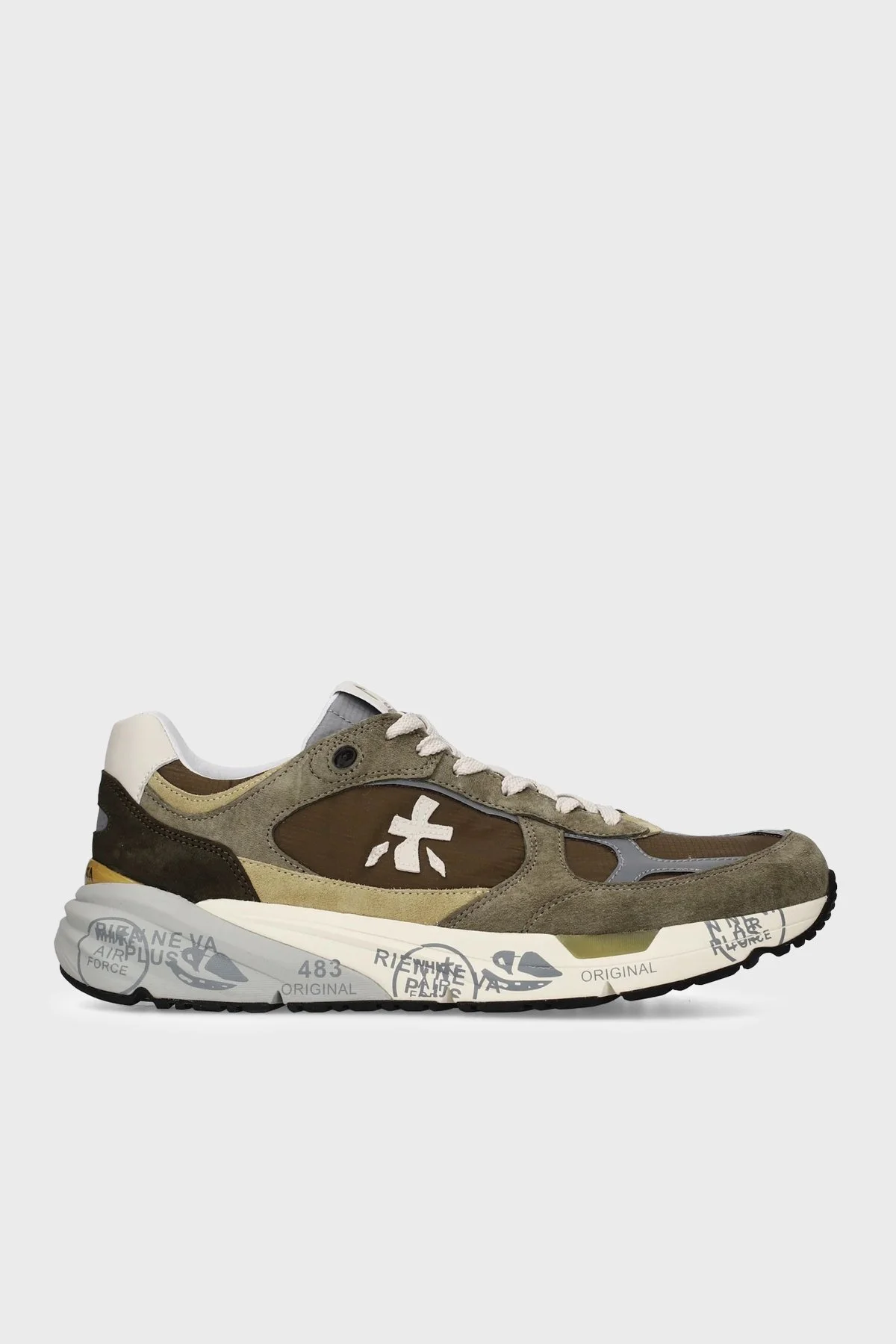 Premiata Deri Karışımlı Sneaker Erkek Ayakkabı MASE 8022 HAKİ-KAHVE - 1