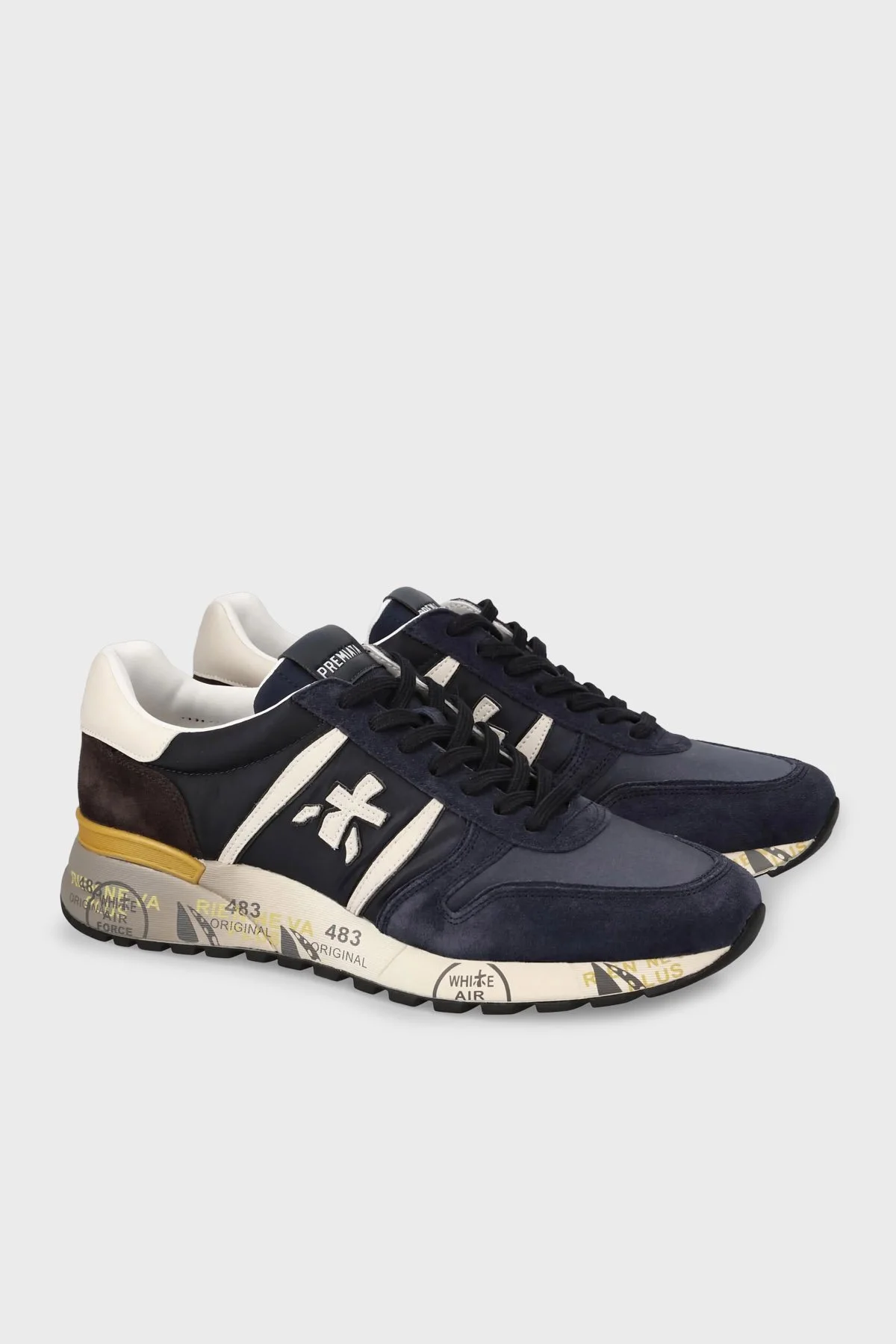 Premiata Deri Logolu Sneaker Erkek Ayakkabı LANDER 7702 LACİVERT - 3