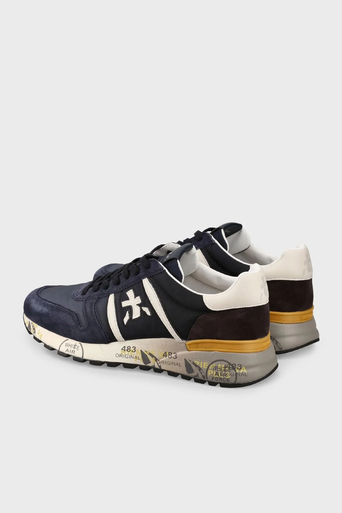 Premiata Deri Logolu Sneaker Erkek Ayakkabı LANDER 7702 LACİVERT - 4