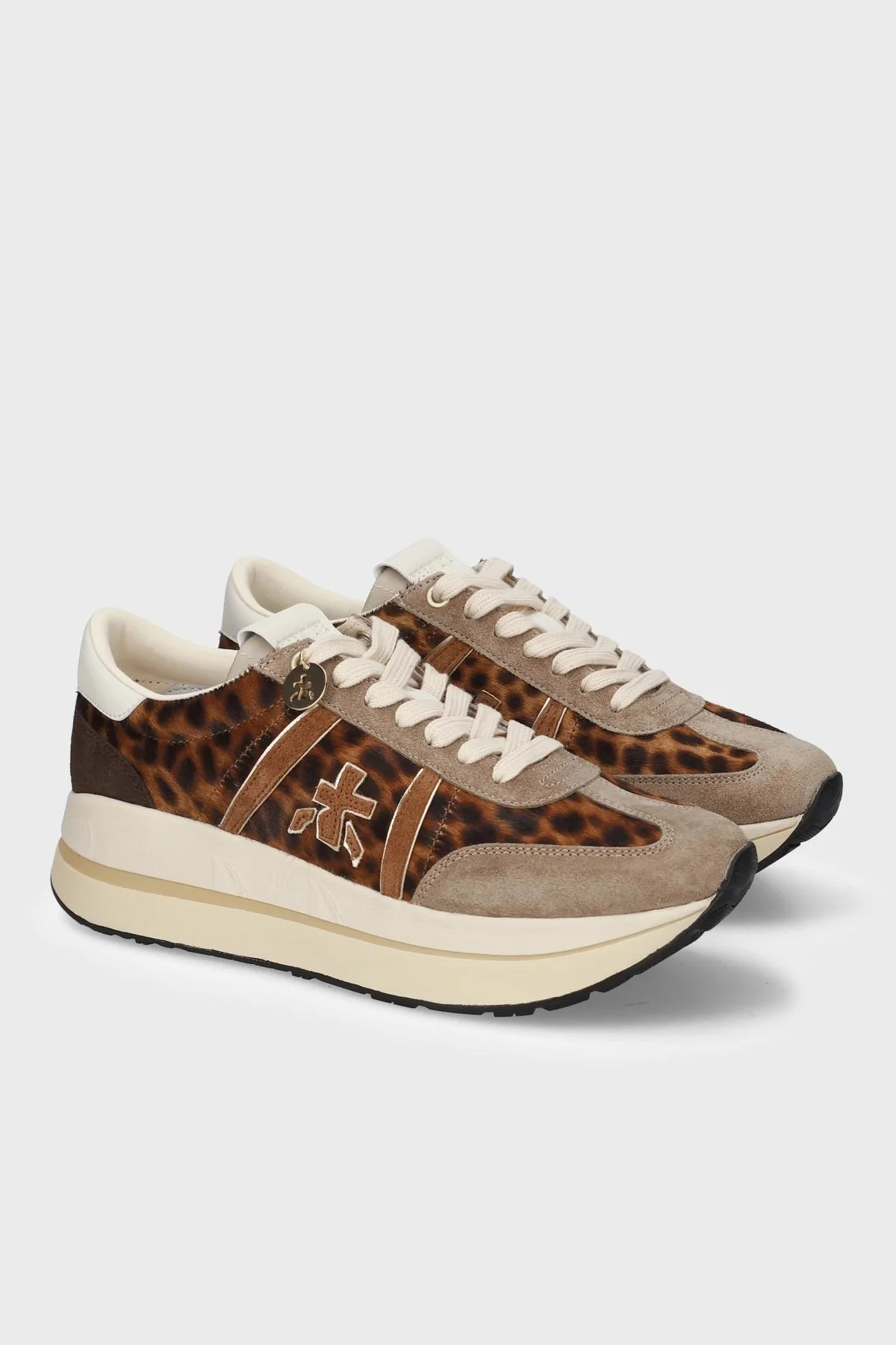 Premiata Leopar Desenli Süet Sneaker Kadın Ayakkabı BETHCOIN 8701 Leopar - 3