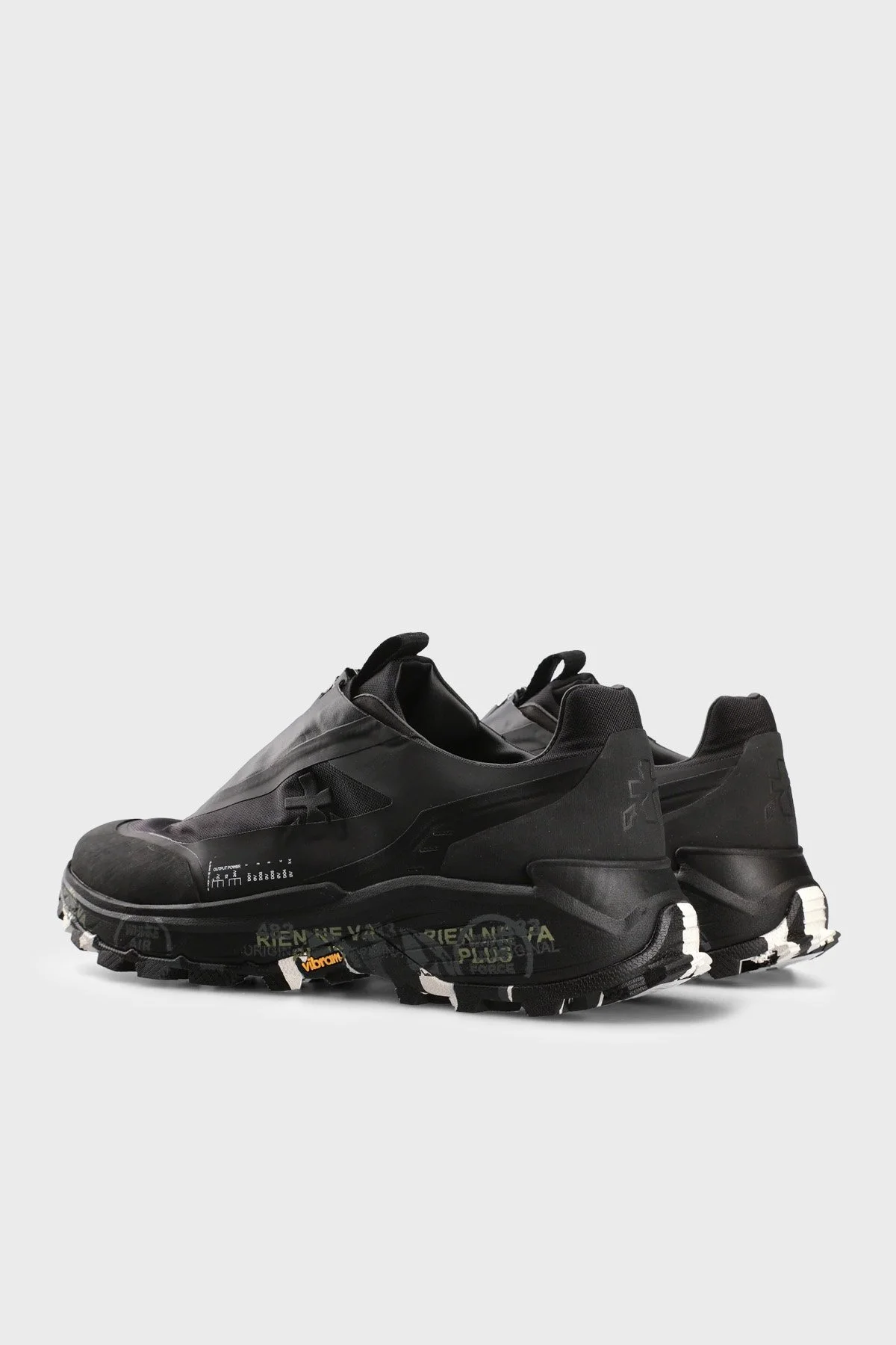Premiata Logolu Deri Fermuarlı Sneaker Erkek Ayakkabı SCILIAR 387 Siyah - 5