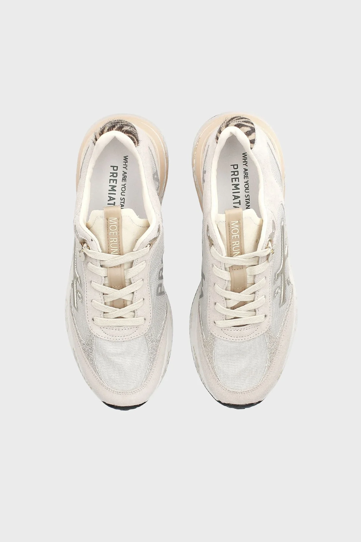 Premiata Logolu Deri Karışımlı Sneaker Bayan Ayakkabı MOERUND 7800 AÇIK YEŞİL - 3