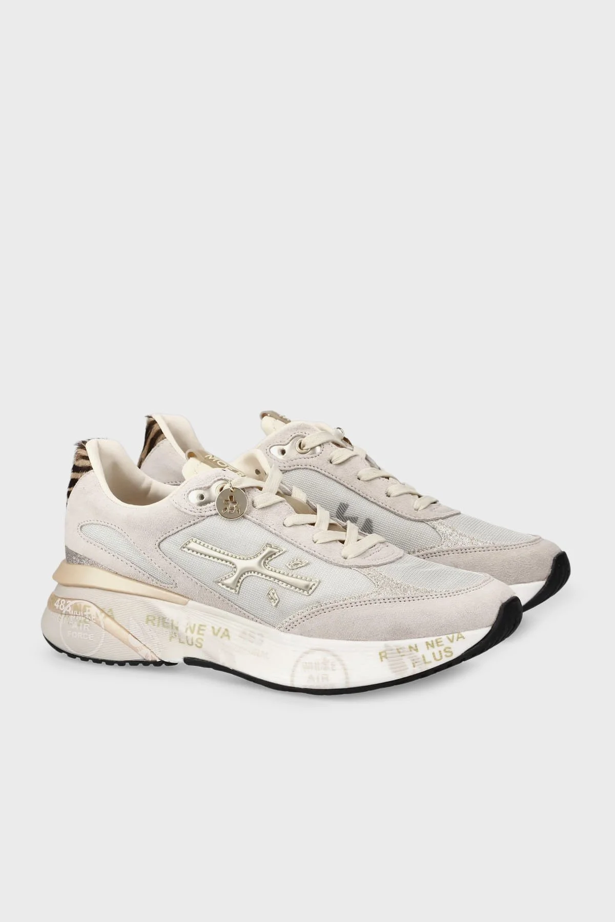 Premiata Logolu Deri Karışımlı Sneaker Bayan Ayakkabı MOERUND 7800 AÇIK YEŞİL - 4