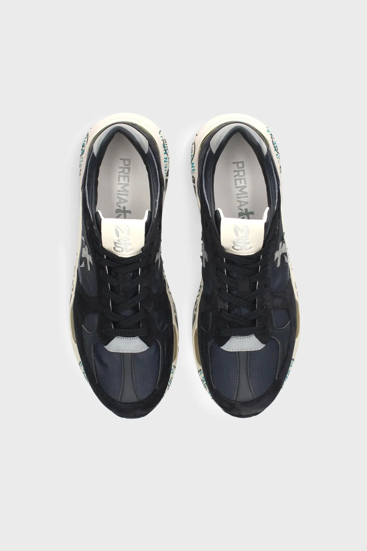 Premiata Logolu Deri Karışımlı Sneaker Erkek Ayakkabı MASE 8020 LACİVERT - 5