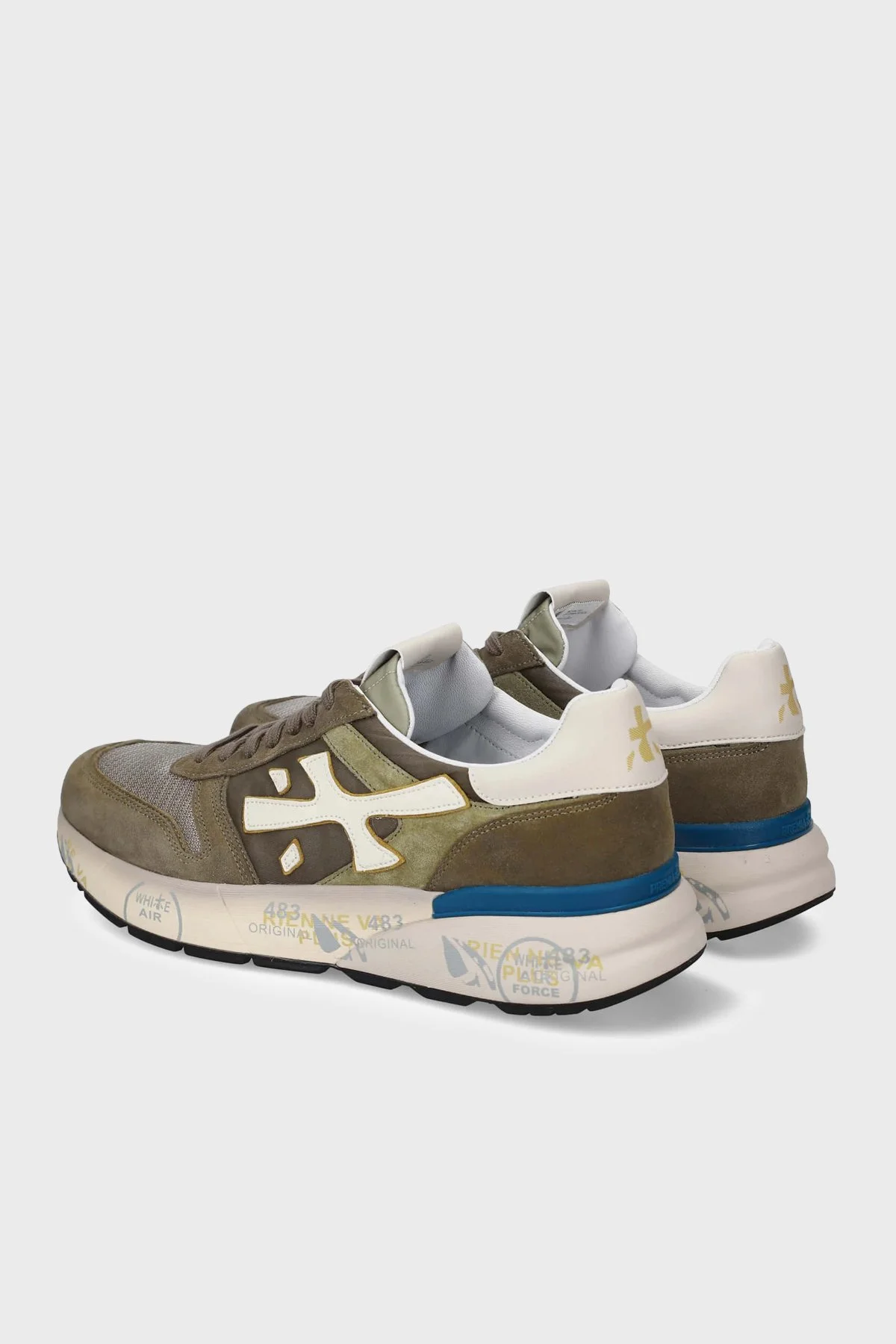 Premiata Logolu Deri Karışımlı Sneaker Erkek Ayakkabı MICK 8086 HAKİ - 5