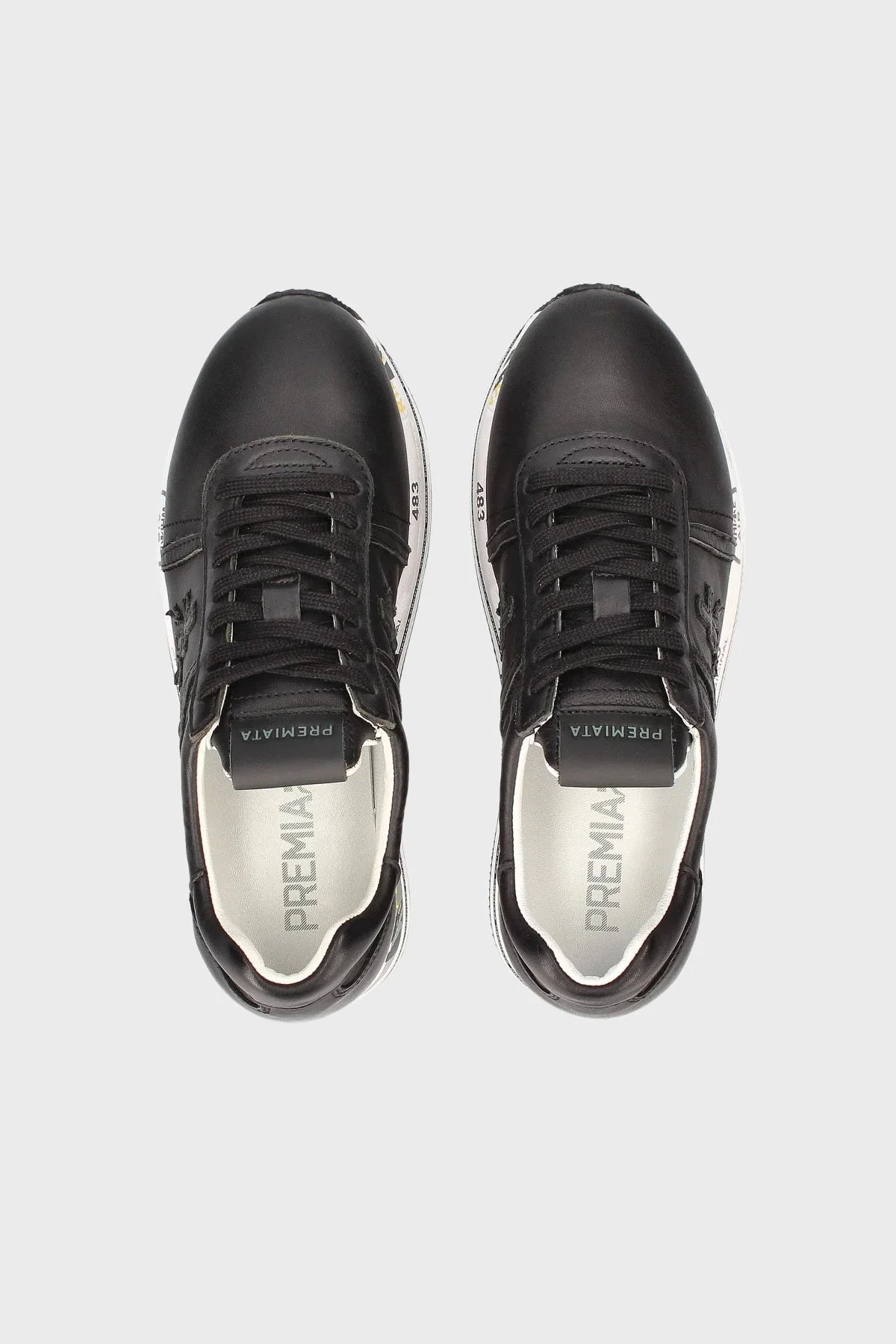 Premiata Logolu Deri Plartform Sneaker Bayan Ayakkabı BETH 3873 SİYAH - 10