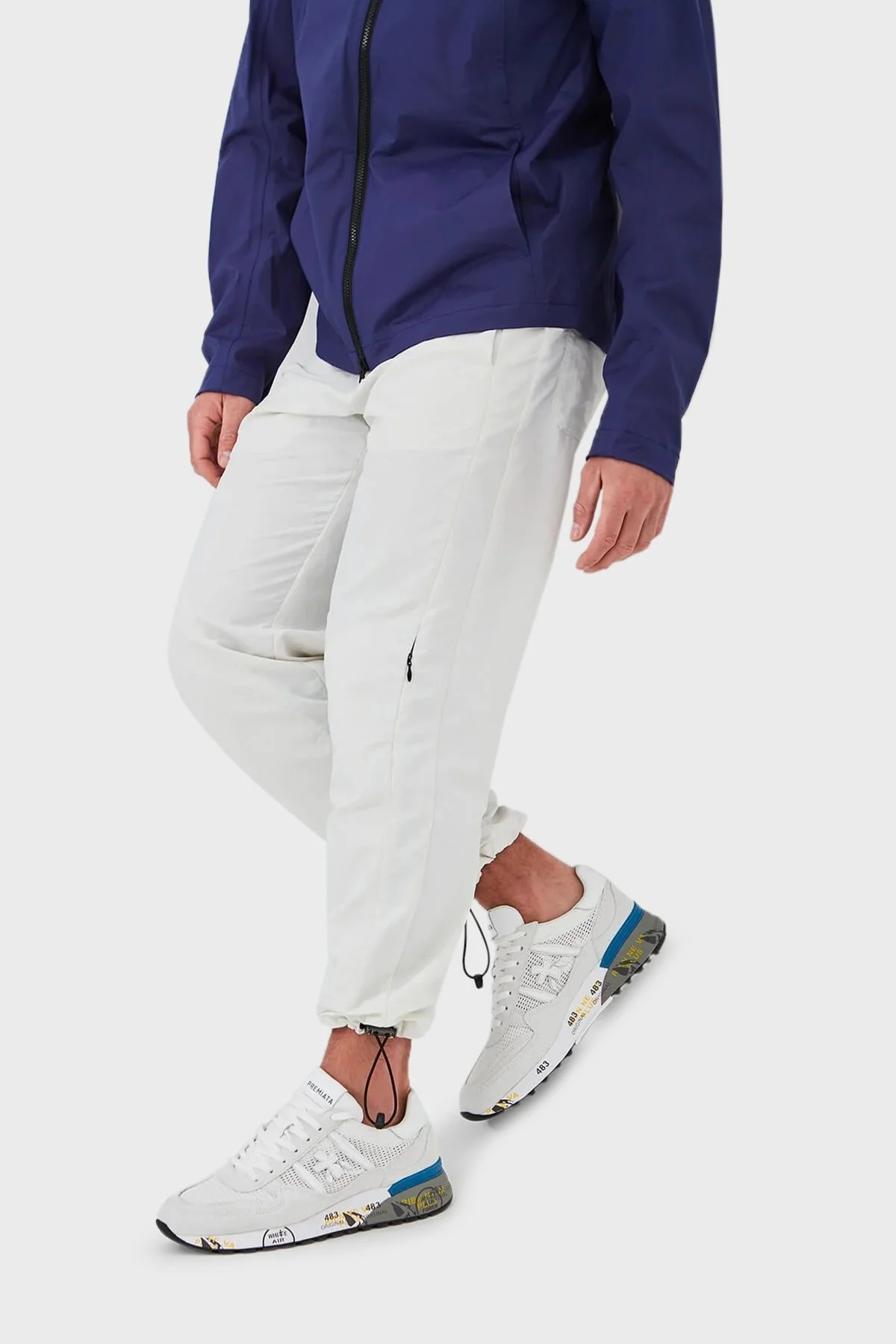 Premiata Logolu Deri Sneaker Erkek Ayakkabı LANDECK 6213 BEYAZ - 2