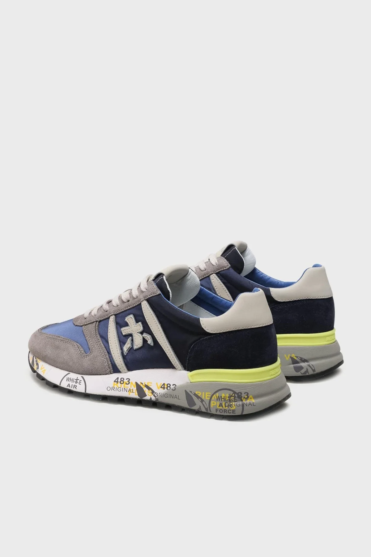 Premiata Logolu Deri Sneaker Erkek Ayakkabı LANDER 4587 LACİVERT - 3