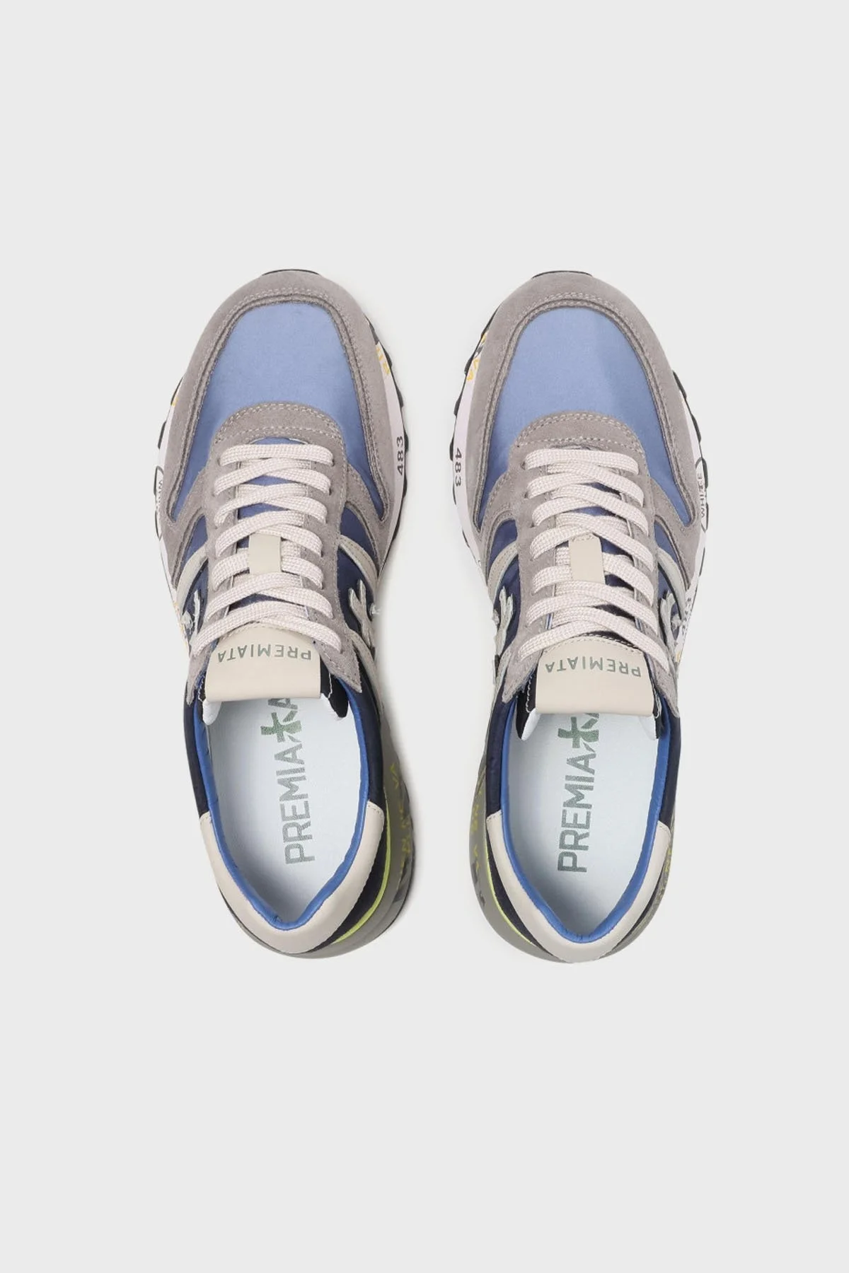 Premiata Logolu Deri Sneaker Erkek Ayakkabı LANDER 4587 LACİVERT - 5