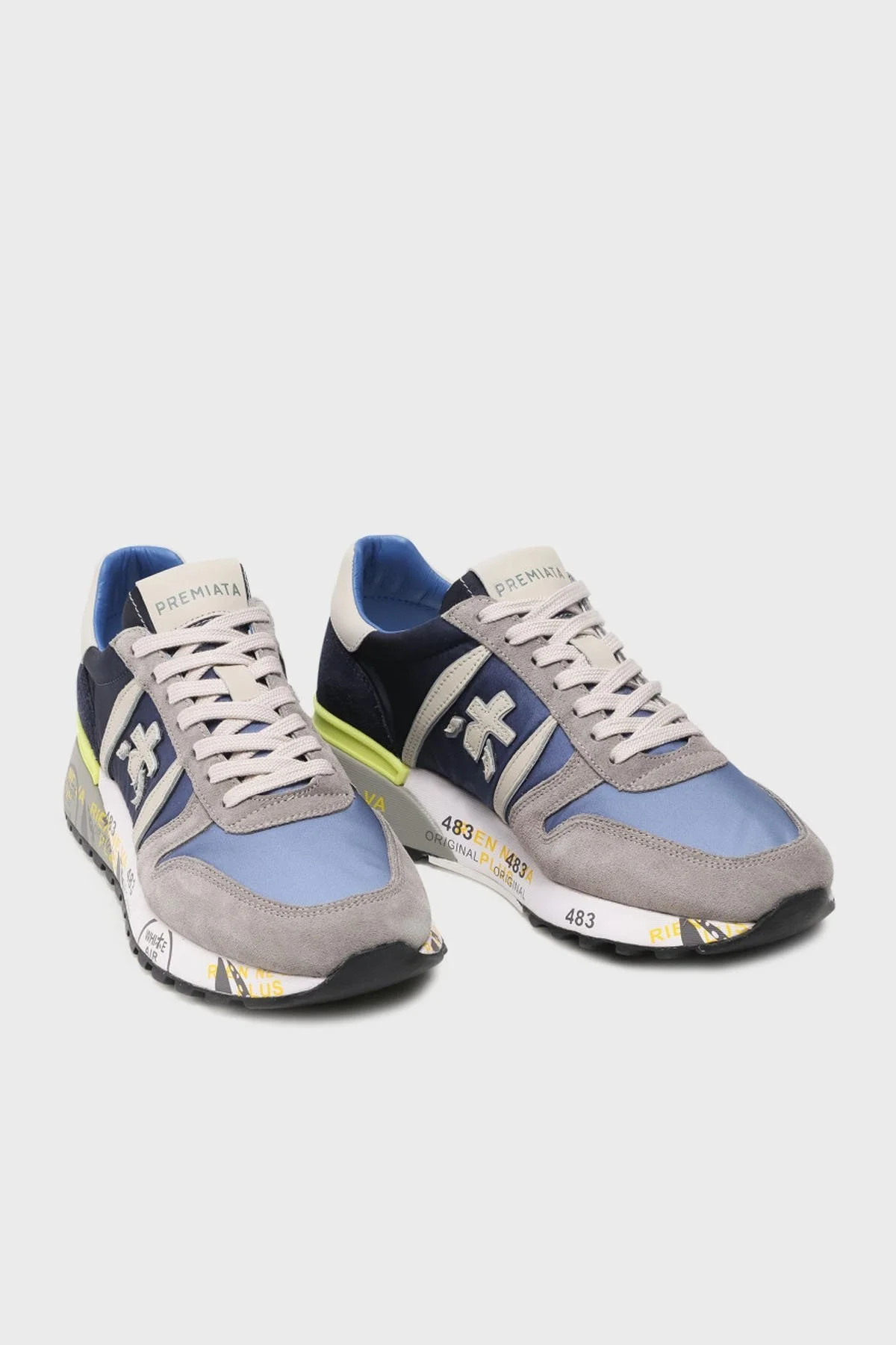 Premiata Logolu Deri Sneaker Erkek Ayakkabı LANDER 4587 LACİVERT - 6