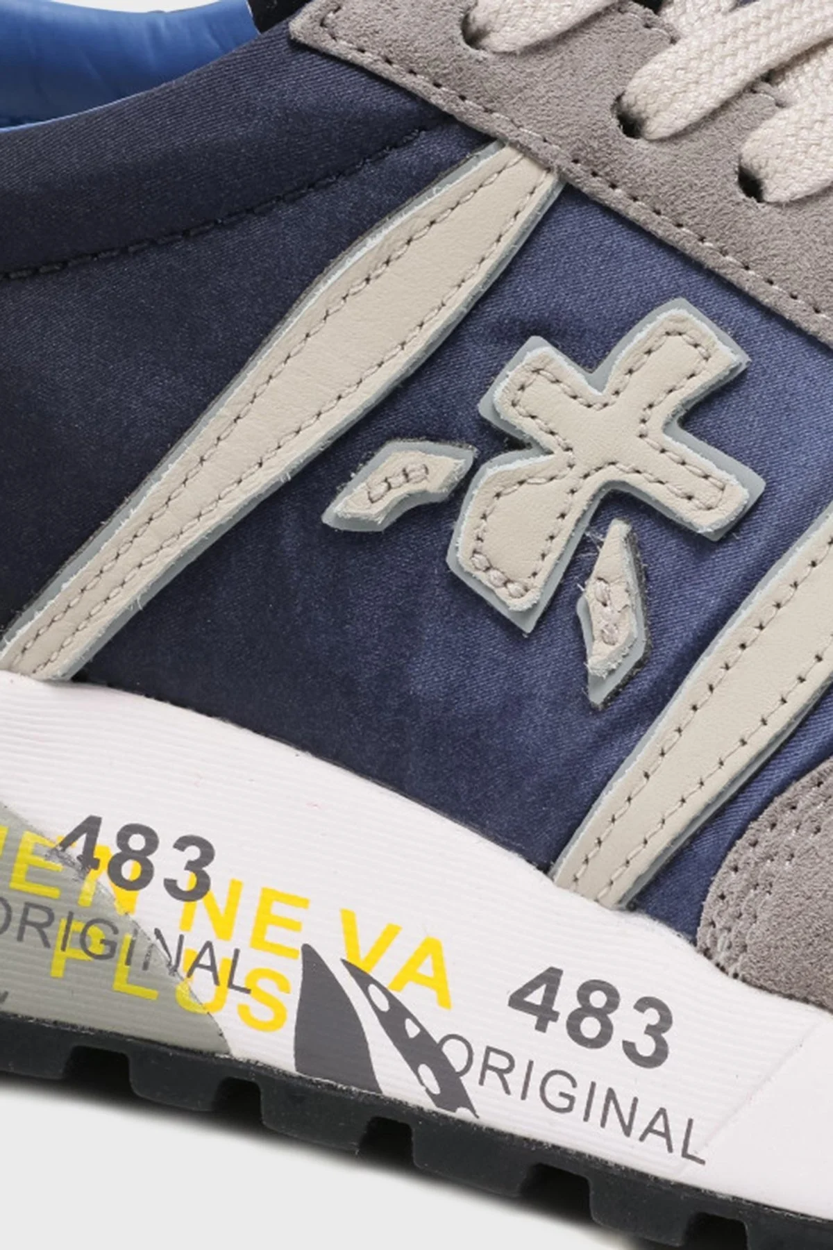 Premiata Logolu Deri Sneaker Erkek Ayakkabı LANDER 4587 LACİVERT - 7