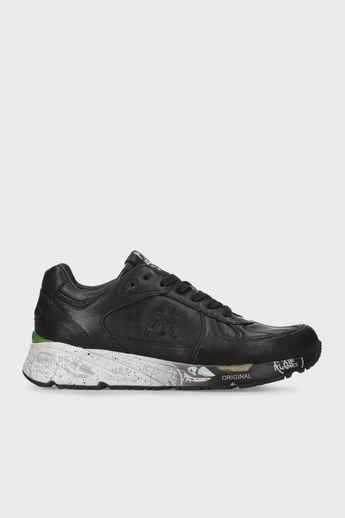 Premiata Logolu Deri Sneaker Erkek Ayakkabı MASE 7083 SİYAH - 1