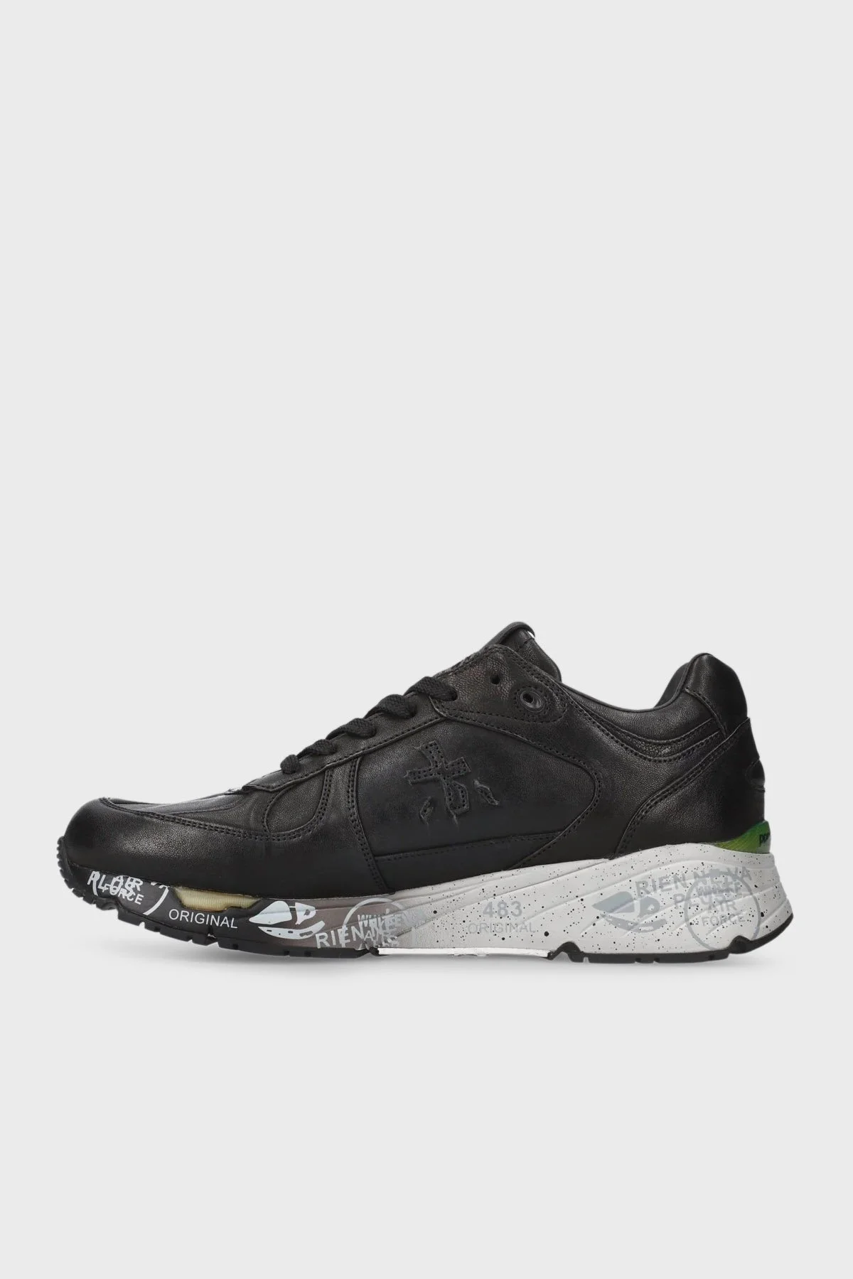 Premiata Logolu Deri Sneaker Erkek Ayakkabı MASE 7083 SİYAH - 2