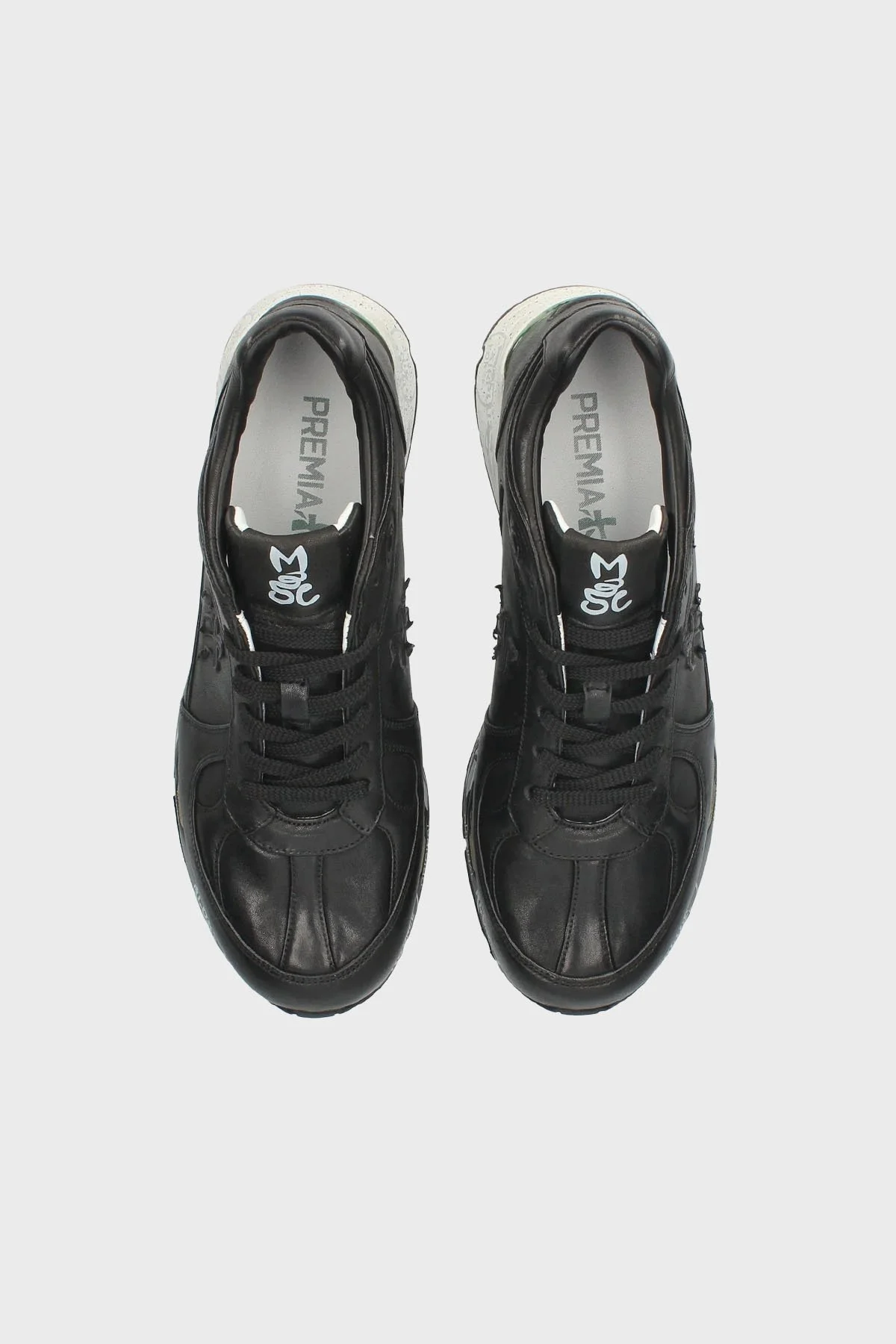 Premiata Logolu Deri Sneaker Erkek Ayakkabı MASE 7083 SİYAH - 4
