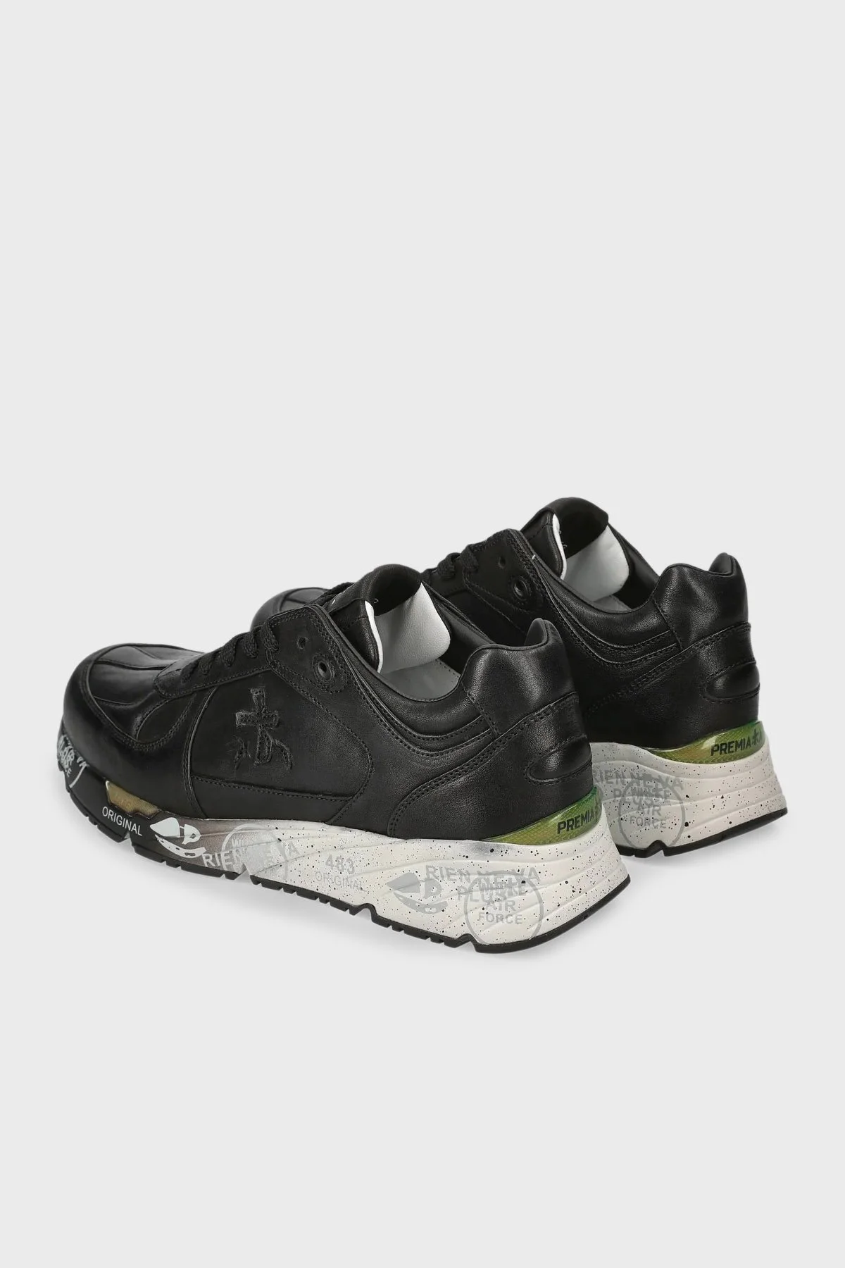 Premiata Logolu Deri Sneaker Erkek Ayakkabı MASE 7083 SİYAH - 5