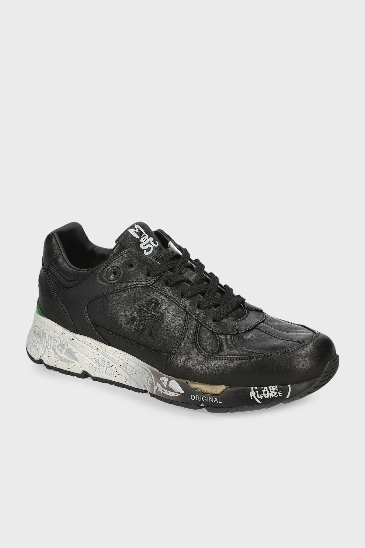 Premiata Logolu Deri Sneaker Erkek Ayakkabı MASE 7083 SİYAH - 6