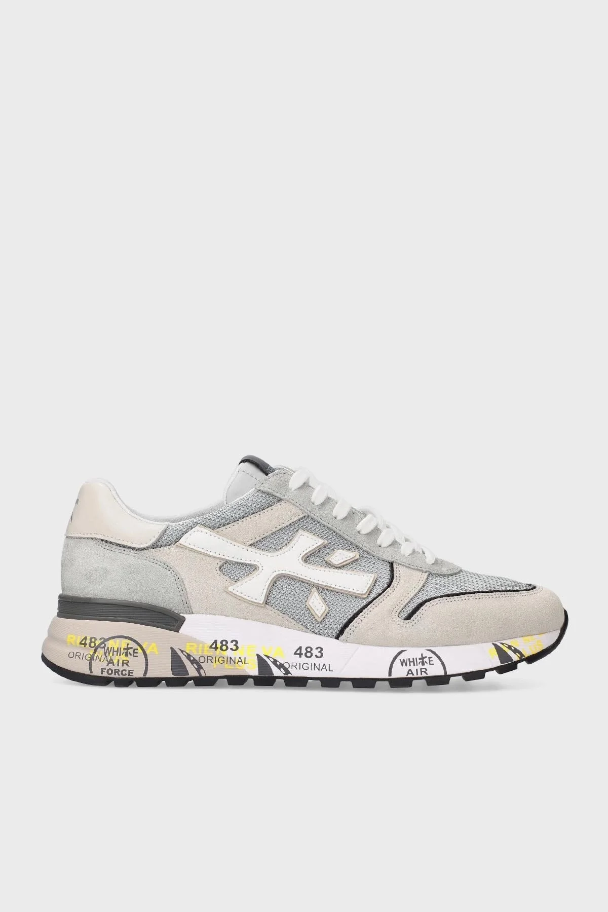 Premiata Logolu Deri Sneaker Erkek Ayakkabı MICK 6171 YEŞİL-BEJ - 1