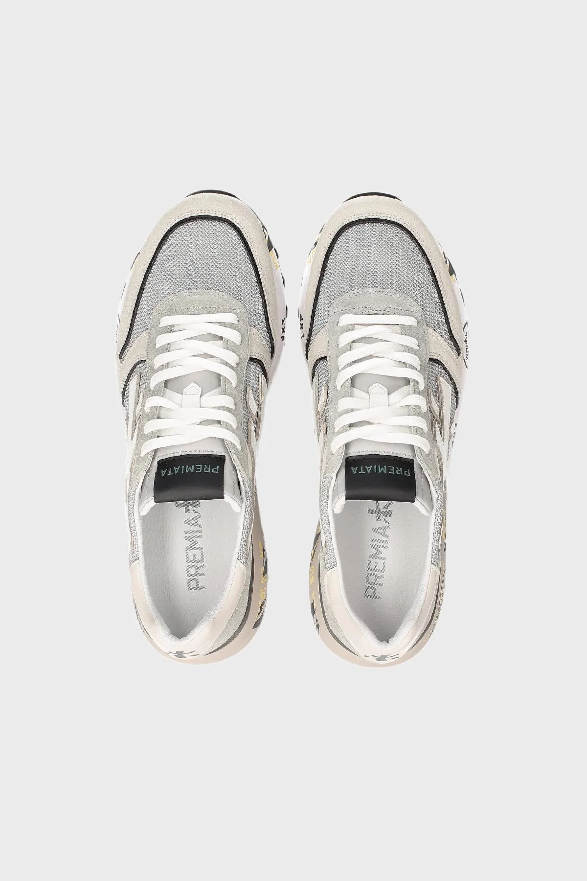 Premiata Logolu Deri Sneaker Erkek Ayakkabı MICK 6171 YEŞİL-BEJ - 6