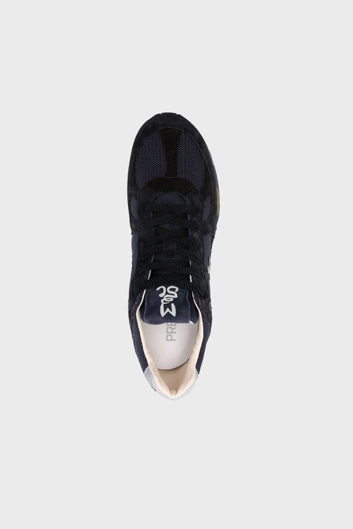 Premiata Logolu Hakiki Deri Karışımlı Sneaker Erkek Ayakkabı MASE 6887 LACİVERT - 3