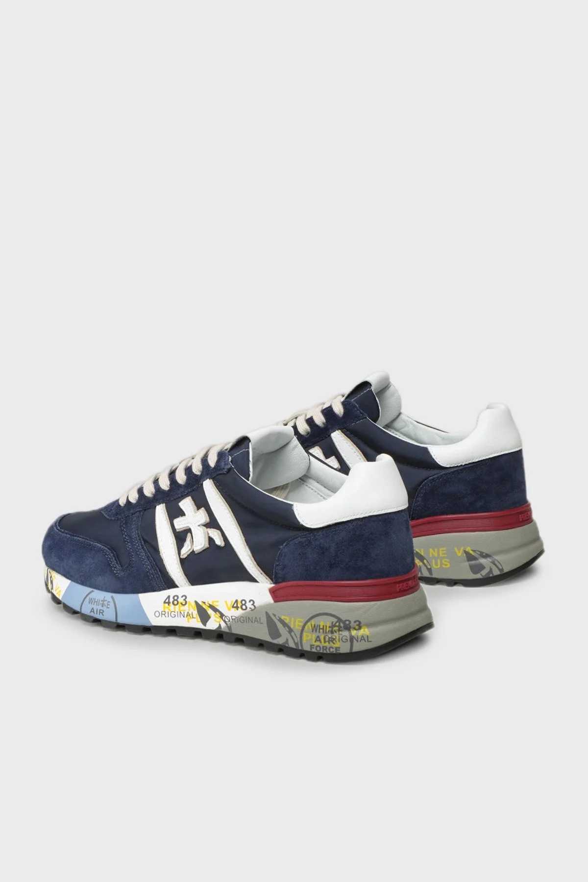 Premiata Logolu Hakiki Deri Sneaker Erkek Ayakkabı LANDER 5675 LACİVERT - 3