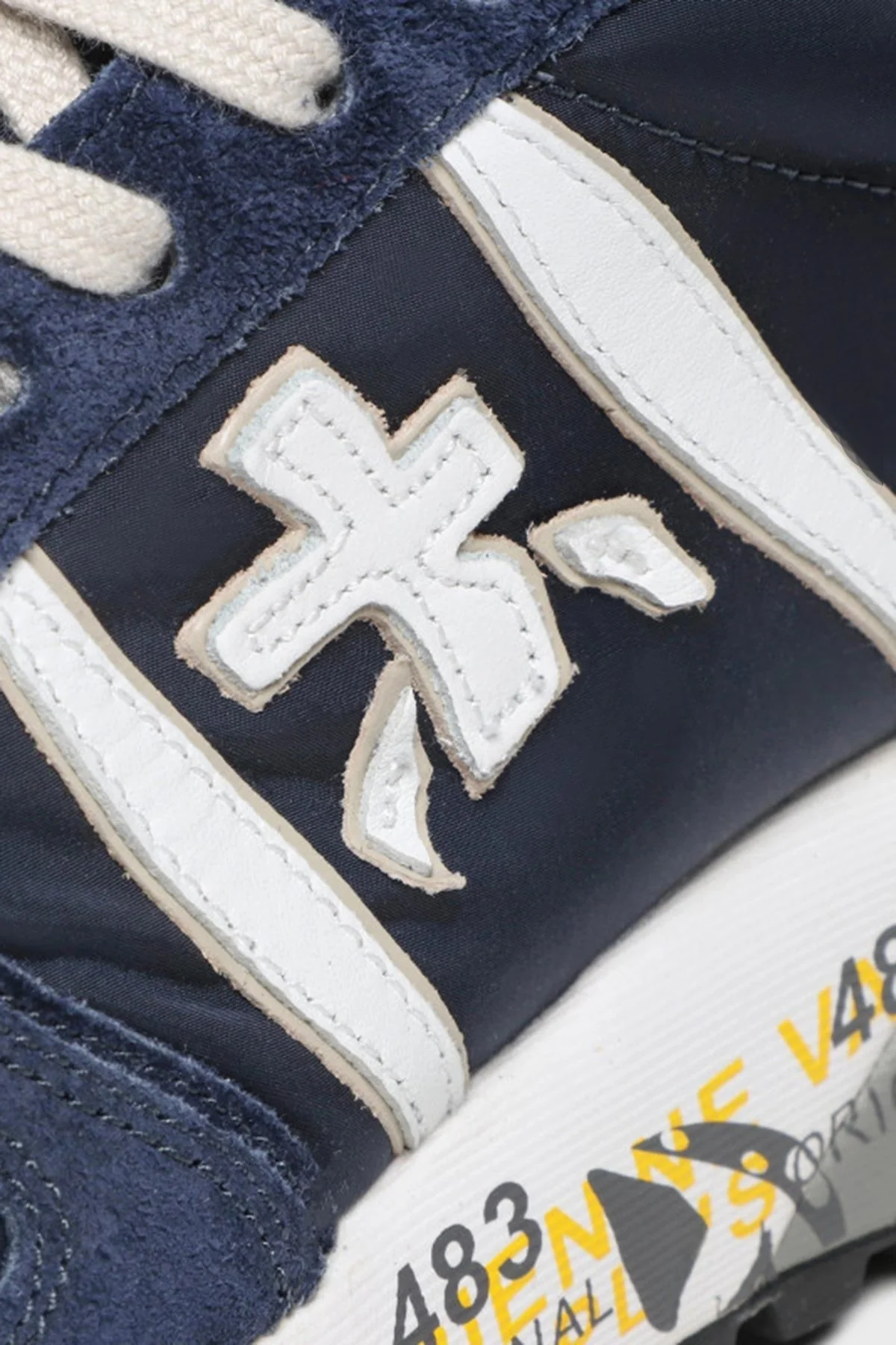 Premiata Logolu Hakiki Deri Sneaker Erkek Ayakkabı LANDER 5675 LACİVERT - 7